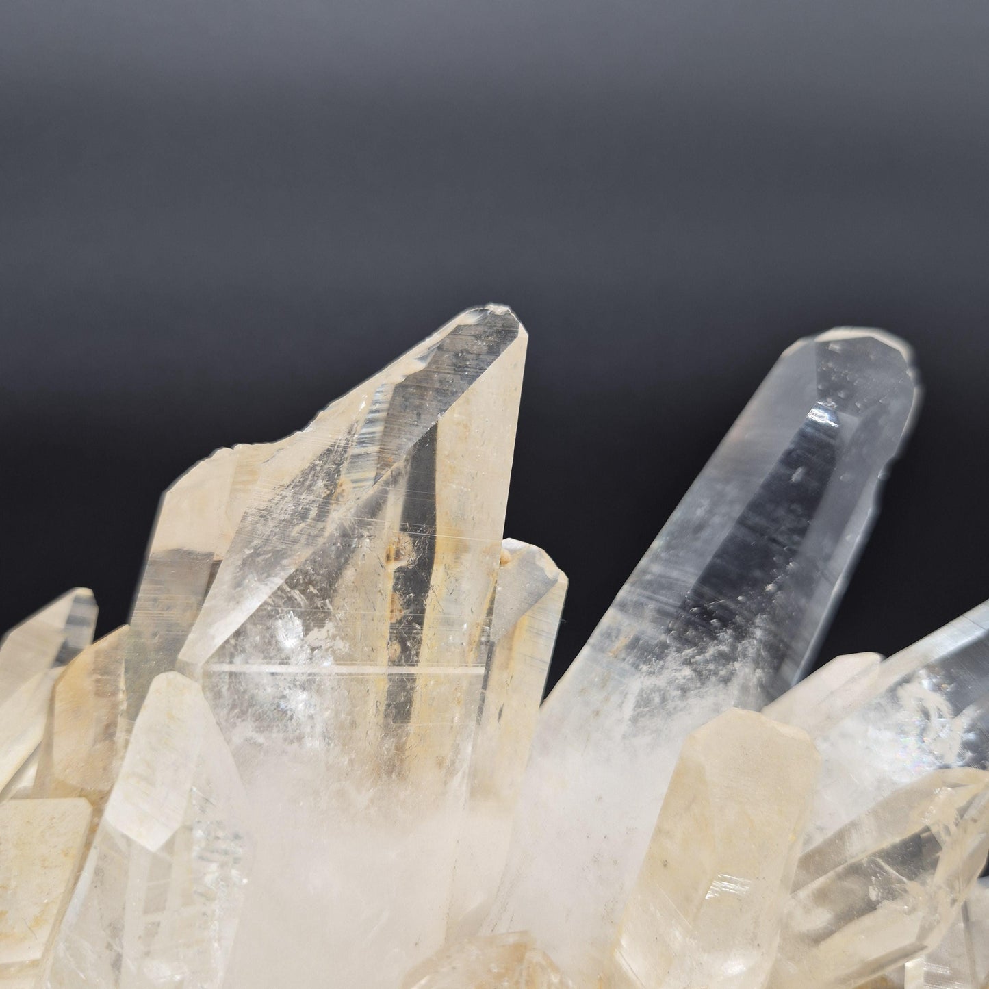 Huge Golden Healer Clear Lemurian Quartz Cluster with Rare Calcite Balls - 5 lb, 8 x 5in Crystal Hoarder