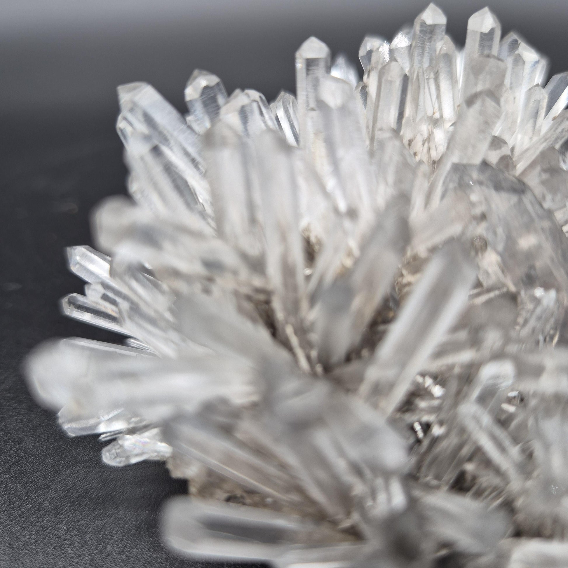 Rare DOW Chrysanthemum Lemurian Quartz Cluster with Pyrite Colombia 0.81 lbs Crystal Hoarder Crystal Hoarder