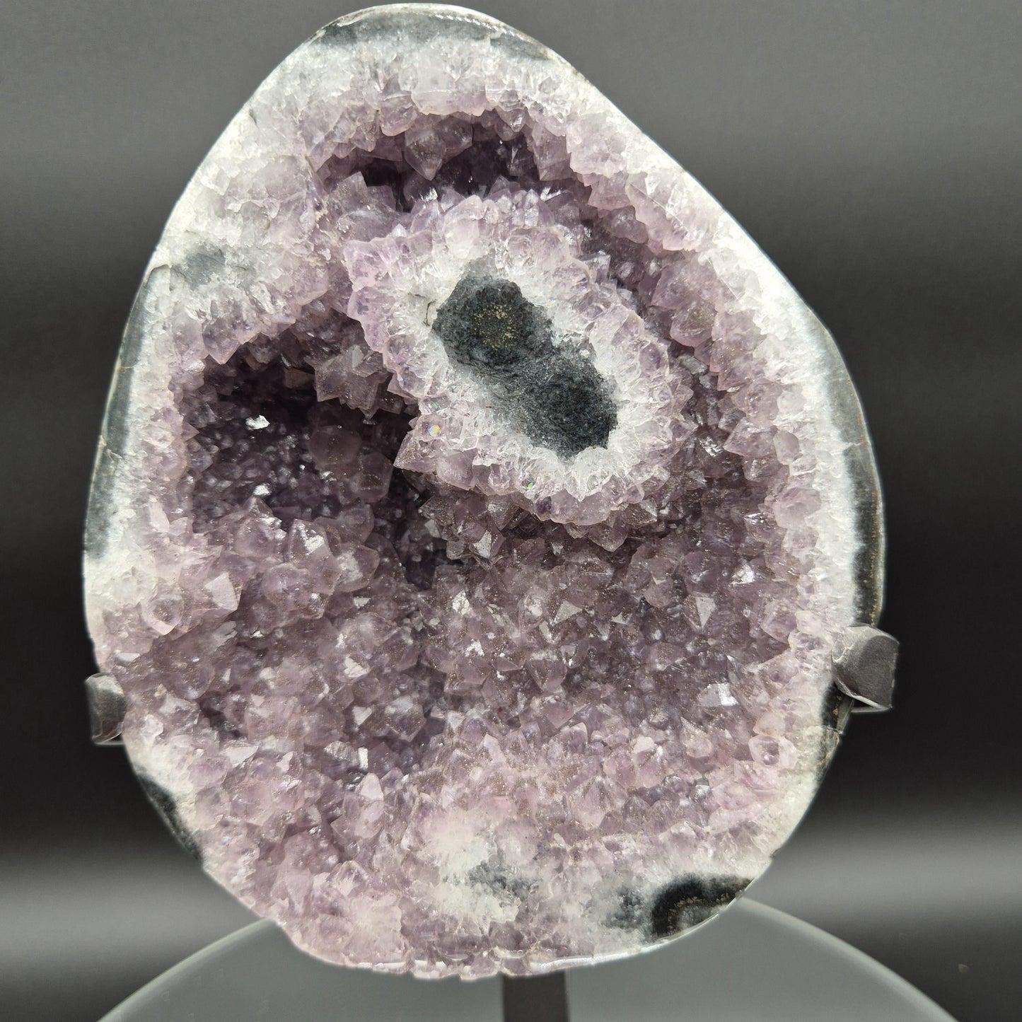 AAA+ Uruguay Amethyst Freeform with Stalactite Eye - 5.7 lbs - 11 x 6in - Druzy Quartz - One of a Kind Statement Piece Crystal Hoarder