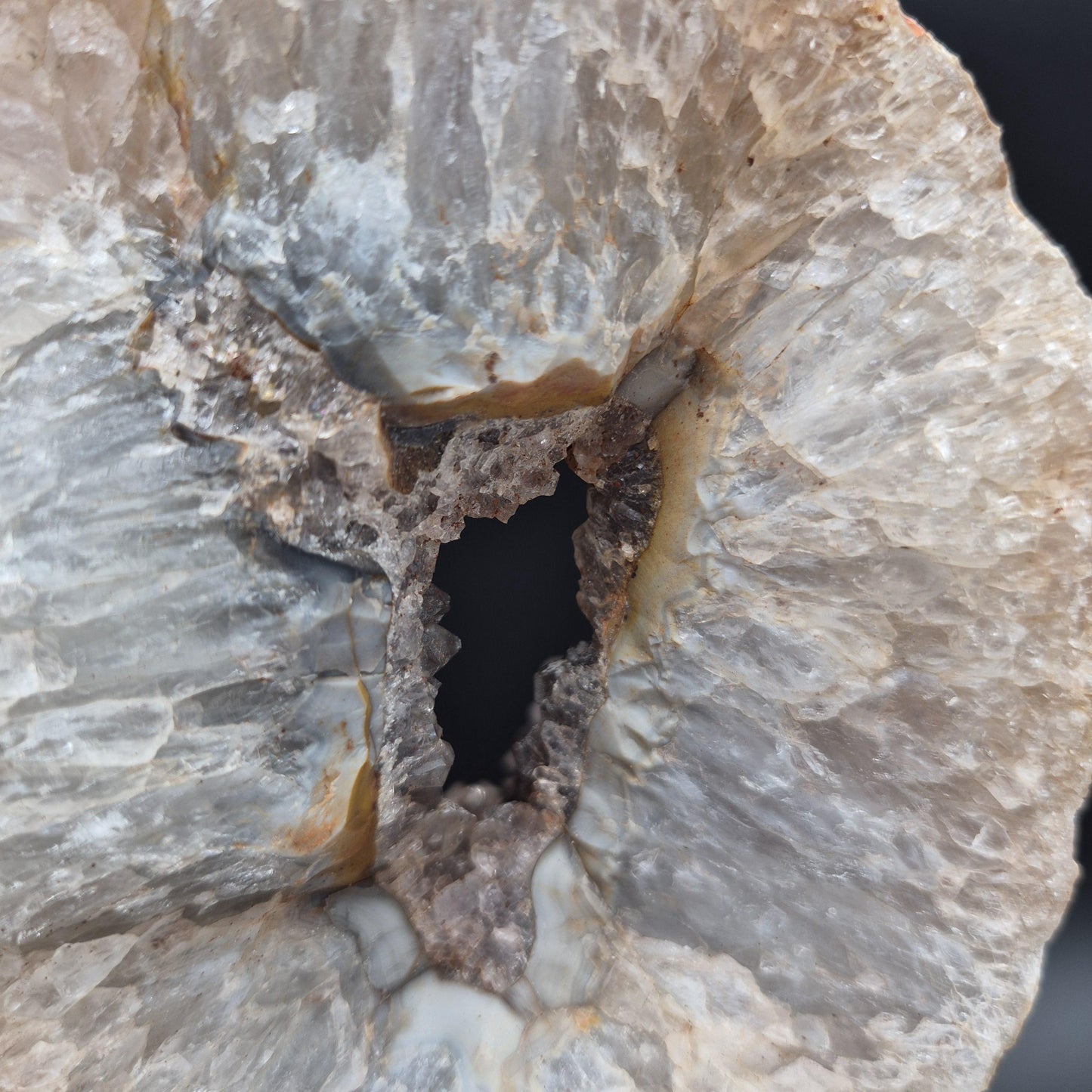 Amethyst with Baby Blue Agate Geode Portal on Stand Brazil 5.27 lbs Crystal Hoarder