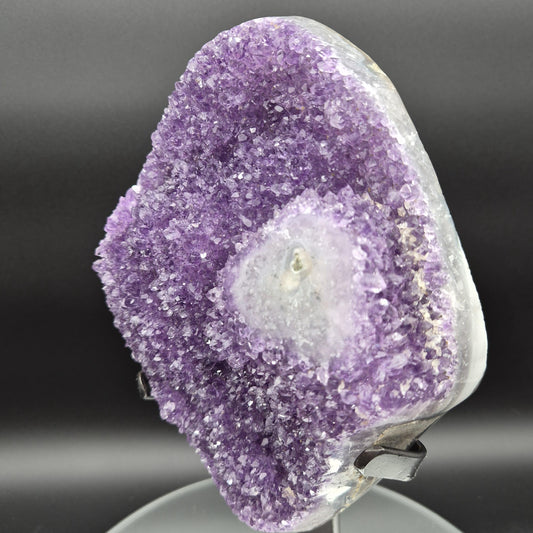 AAA+ Uruguay Amethyst with Stalactite Eye - 7.1 lbs - 12.5 x 6.5in - Rare Druzy Quartz Cathedral - One of a Kind Statement Piece Crystal Hoarder