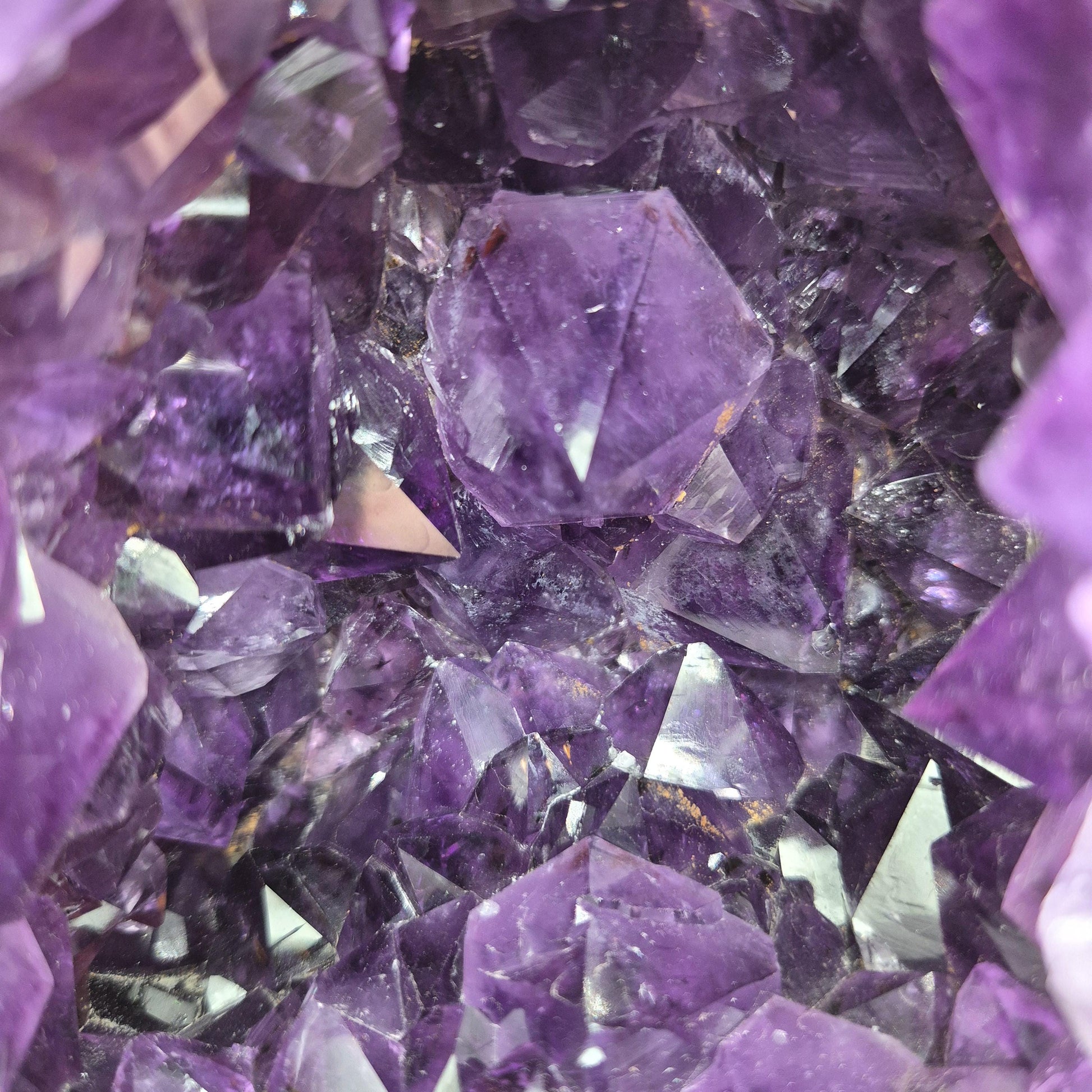 AAA+ Polished Amethyst Cathedral UV Reactive Calcite Dark Purple Blue Banded Agate 10x7x4 13 lbs Crystal Hoarder