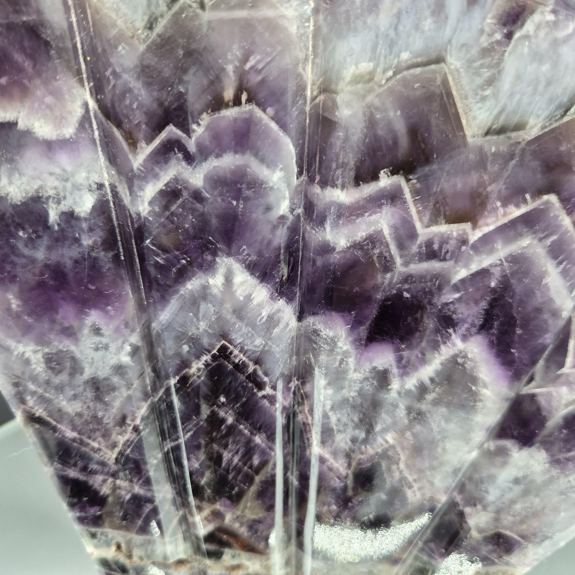 AAA+ Dream Chevron Amethyst 6-Point Adjoined Tower - 5.32 lbs - 9 x 8.5in - Rare One of a Kind Crystal Formation Crystal Hoarder