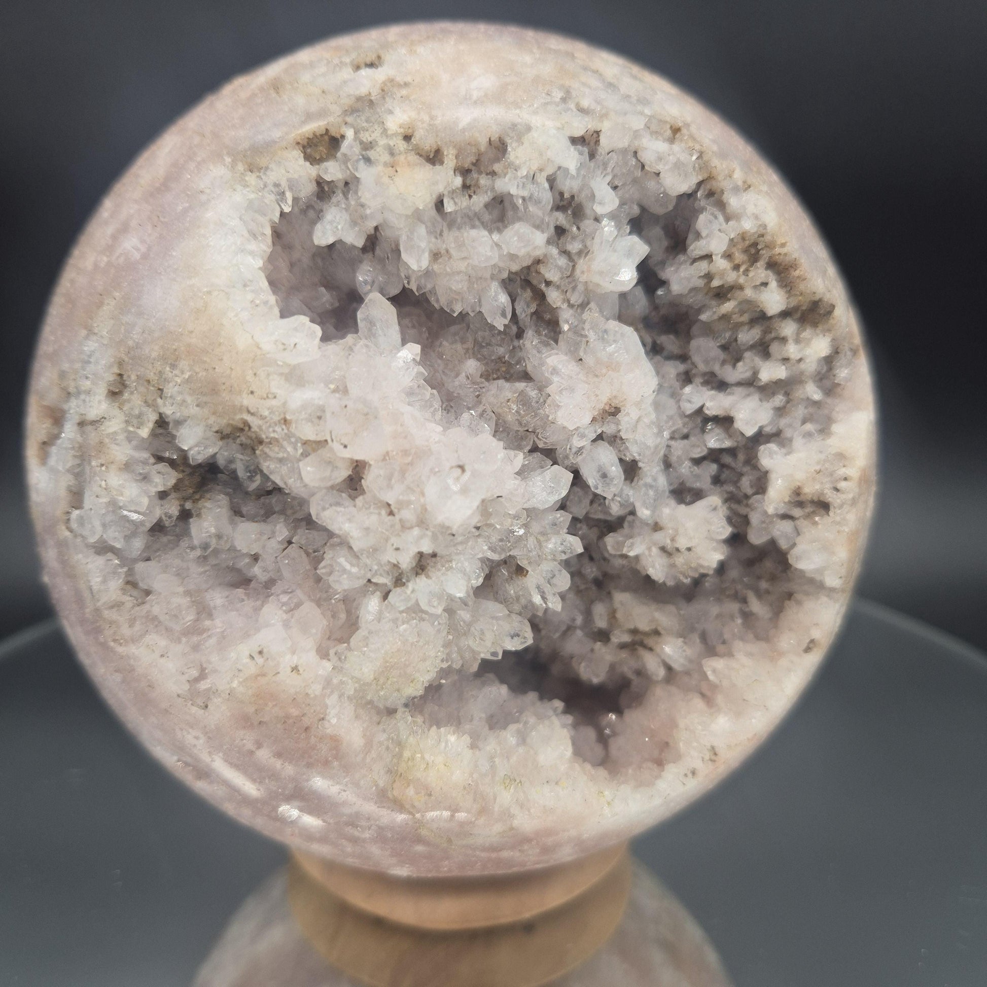 Huge AAA+ Pink Amethyst Sphere - 5 Inch (125mm) - 6.62 lbs - Brazil - Rare High-End Crystal Decor Crystal Hoarder