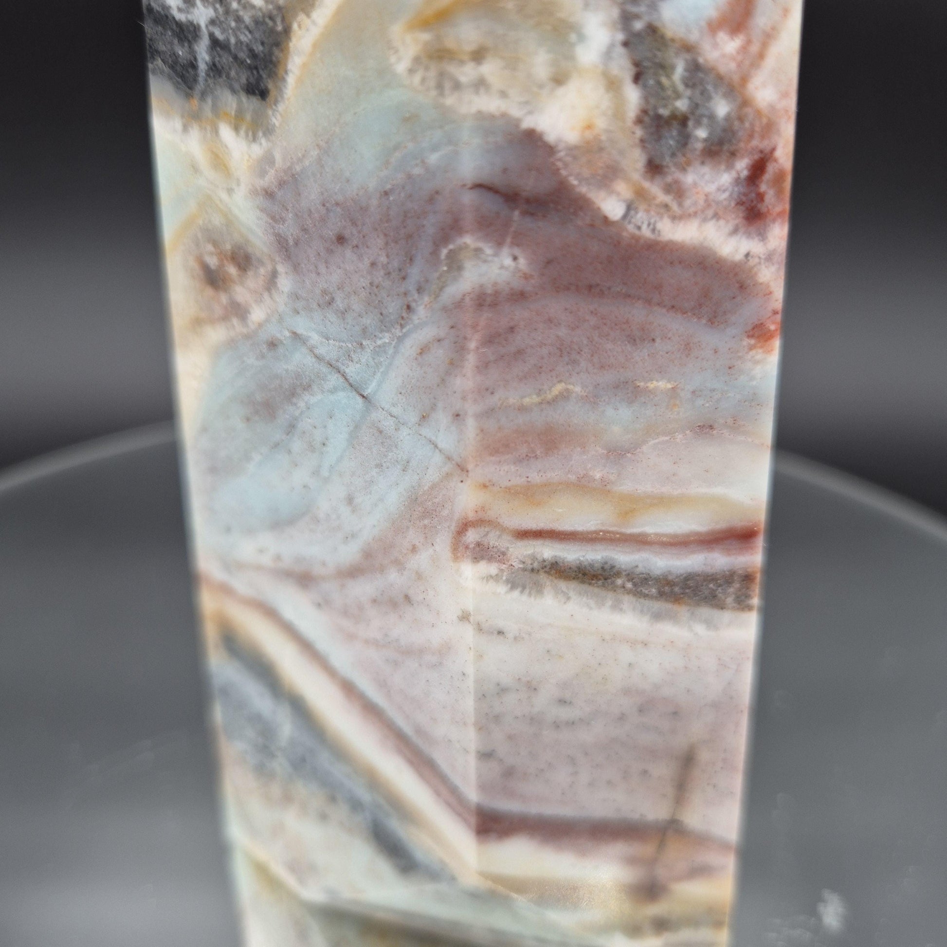 AAA+ Caribbean Calcite Tower with Aragonite - 8.5 x 3.25in, 3 lbs - Healing Crystal, Meditation, Energy Decor Crystal Hoarder