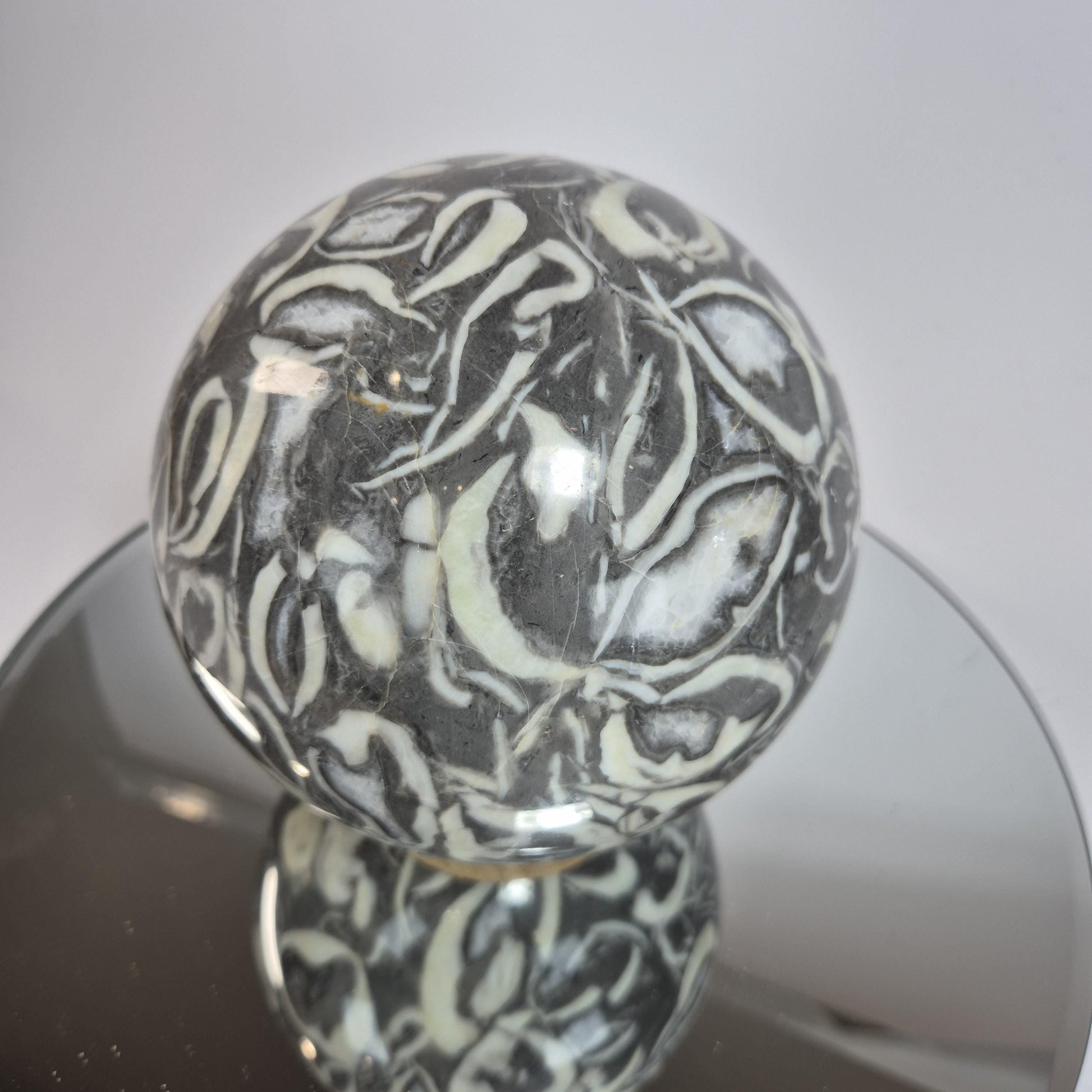 Thousand Eye Jasper Sphere - 10.5 lb  - Rare Polished Orb | Natural Pattern Jasper | Statement Mineral Sphere Crystal Hoarder
