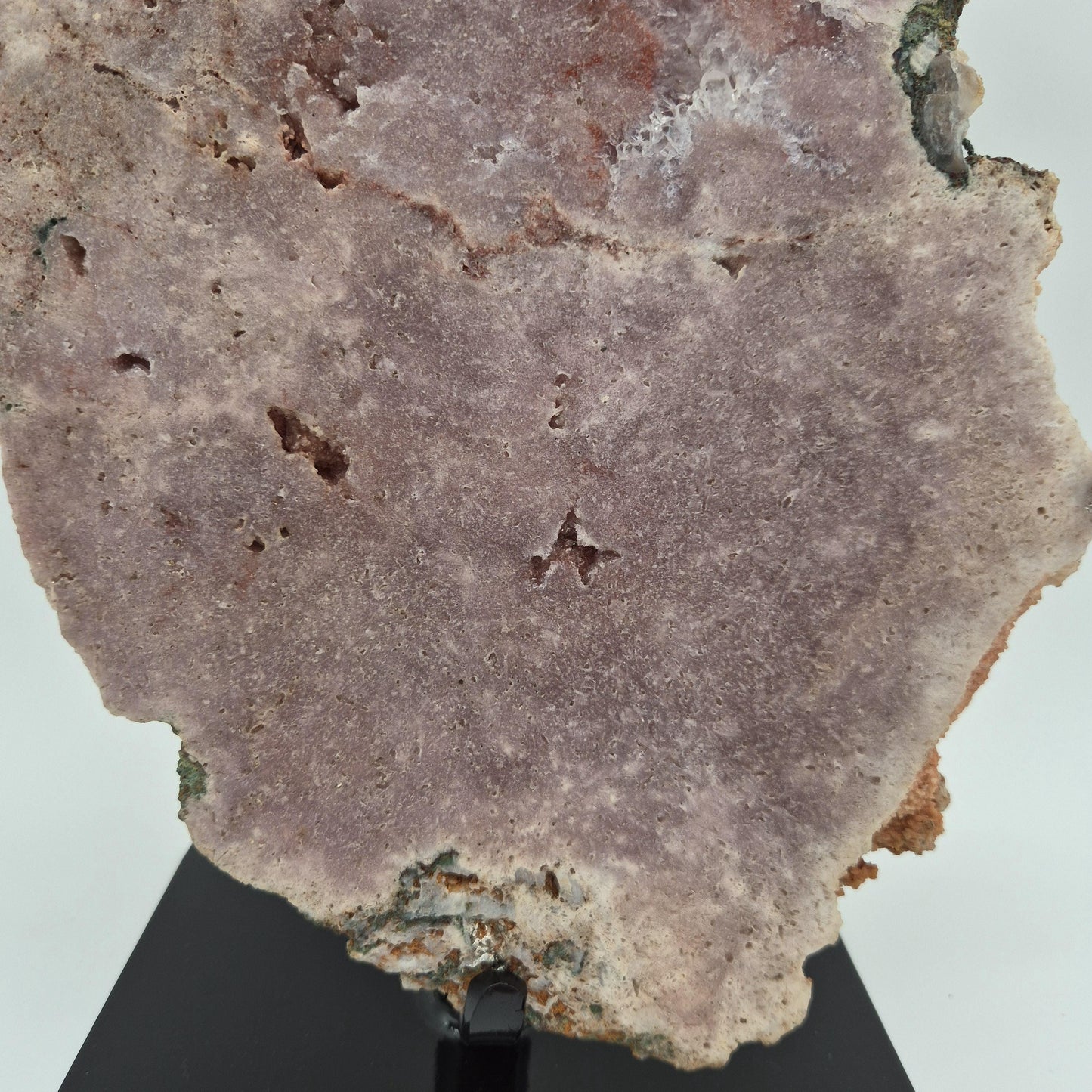 Pink Amethyst Slab on Stand - Brazil | 19in Tall Crystal Display Crystal Hoarder