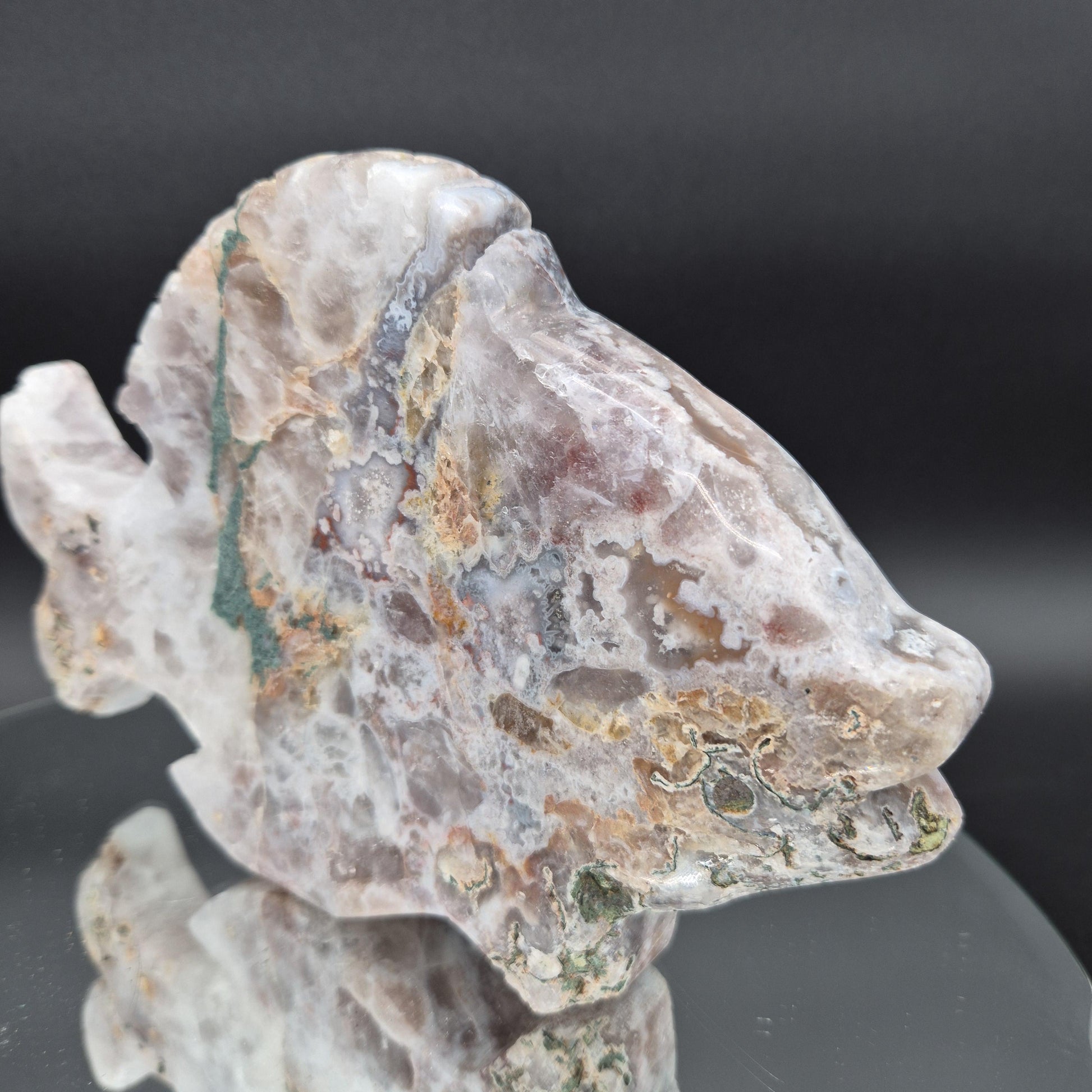 AAA+ Pink and Purple Amethyst Fish Polished Brazil - 8.5x5.5x1 - 2.89 lbs Crystal Hoarder