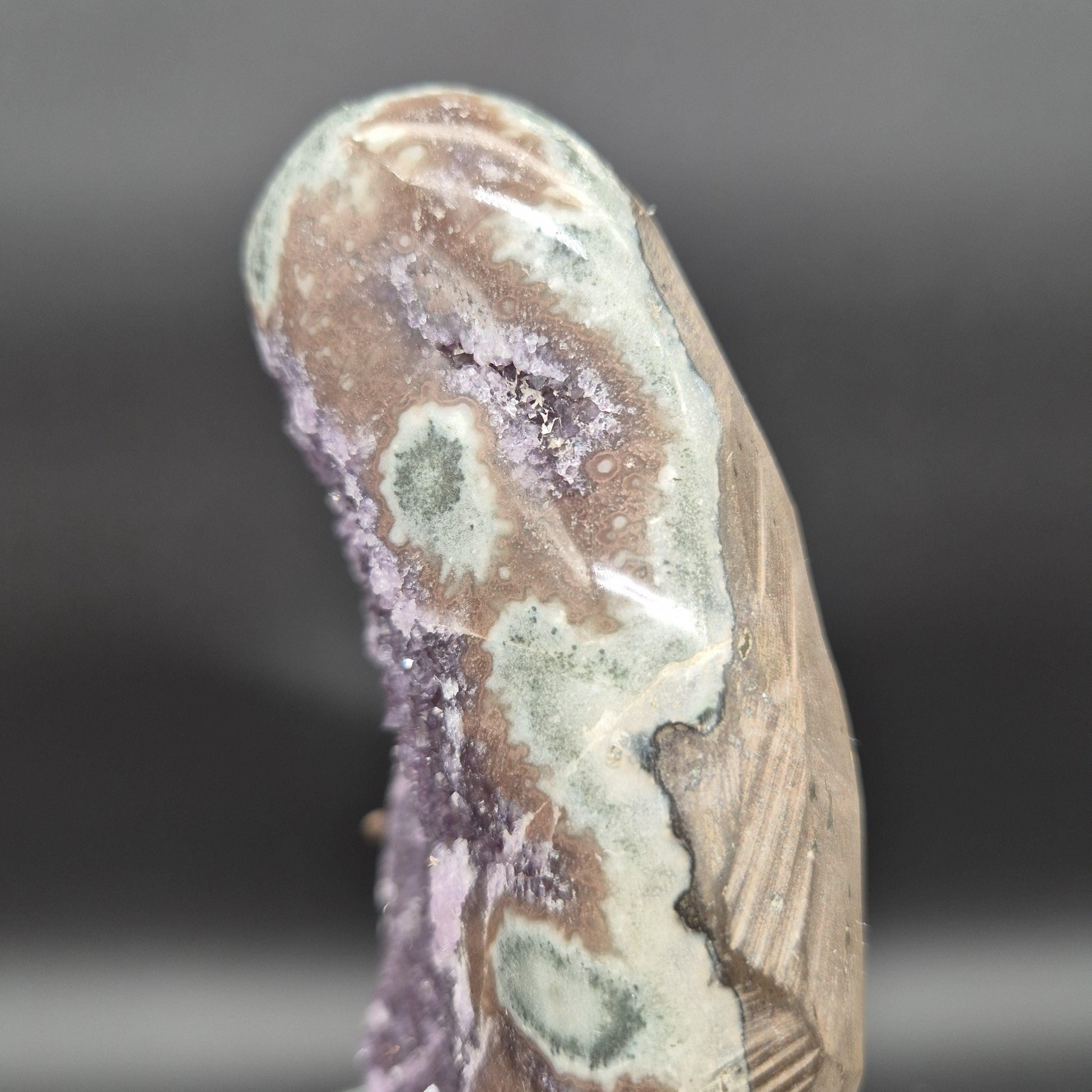 Amethyst with Green and Red Jasper Stalactites Uruguay Crystal Specimen 4.57 lb 11.5x5x2 Rare Display Piece Crystal Hoarder