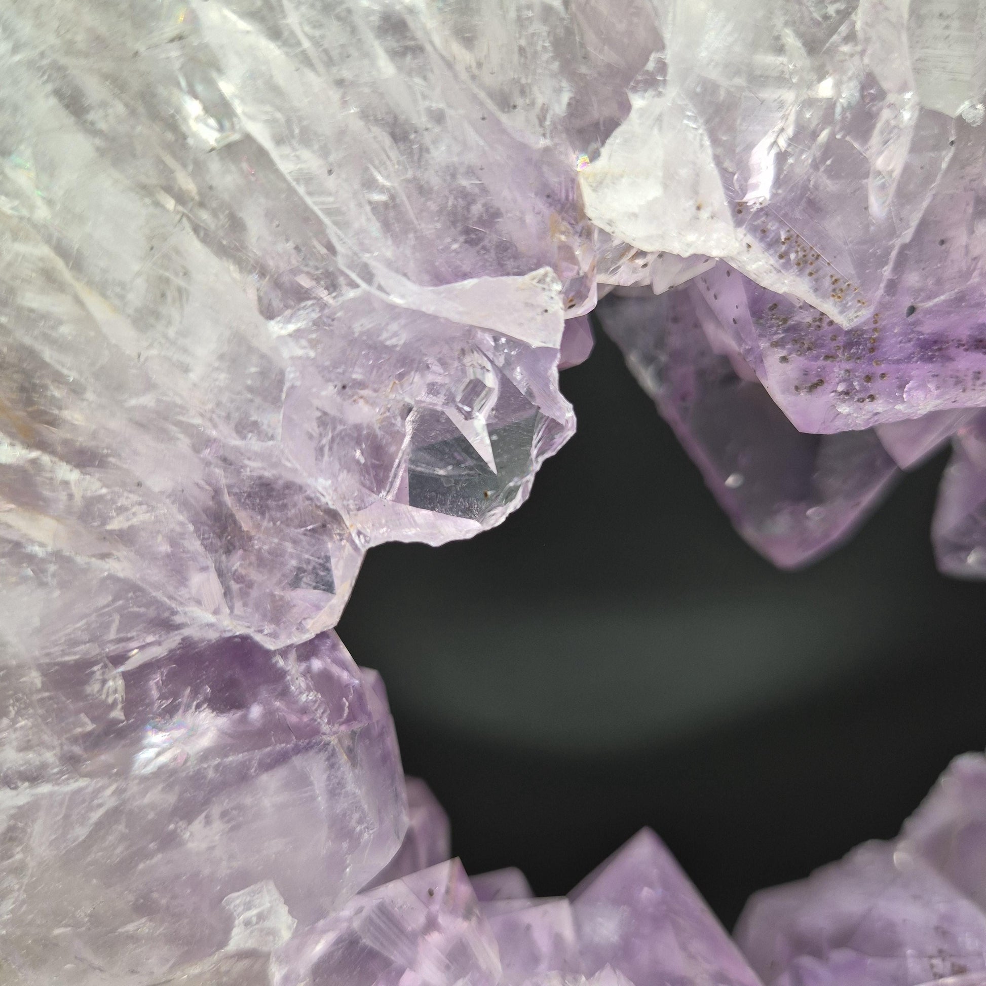 Amethyst Portal Brazil with Clear Purple Crystal Points Large Slab 9.59 lb 13x9.5x1.5 Statement Display Specimen Crystal Hoarder