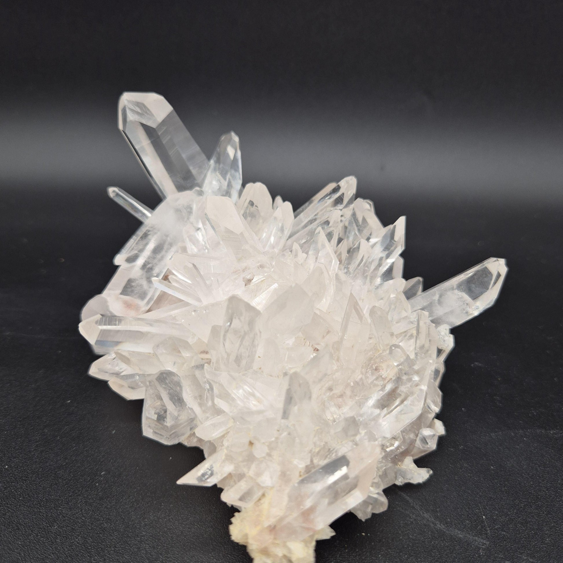 AAA+ Rare Water Clear Light Pink Lemurian Quartz Cluster Colombia 6x5x3.5 2.08 lbs Crystal Hoarder