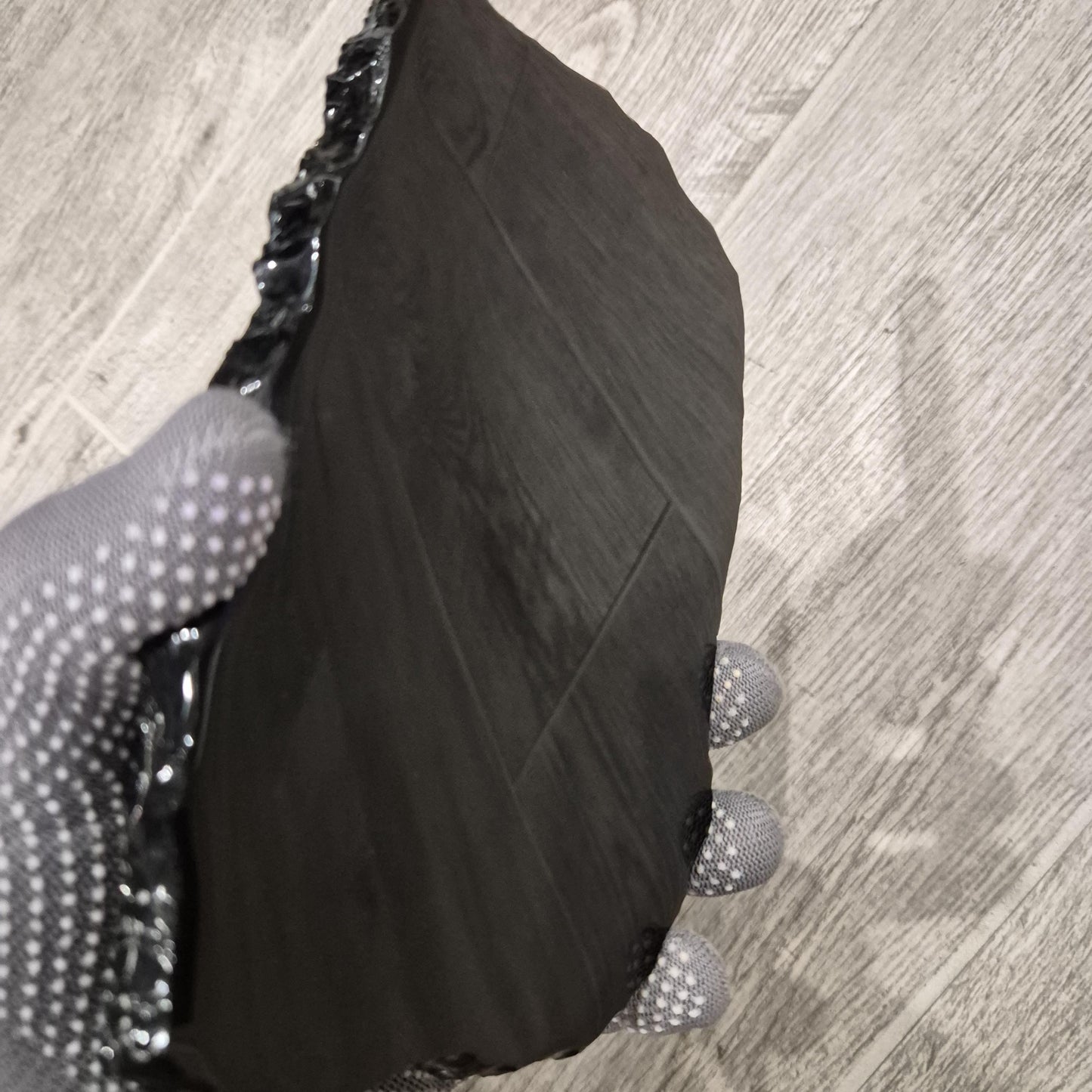 Black Obsidian Scrying Mirror 7.5x5 inch | Live Edge Polished Volcanic Glass Divination Mirror | 1.19 lbs Crystal Hoarder