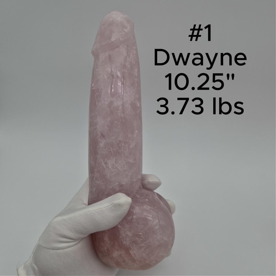 Rose Quartz Penis Sculpture - Unique Hand-Carved Crystal Art Optional LED Display Stand Crystal Hoarder