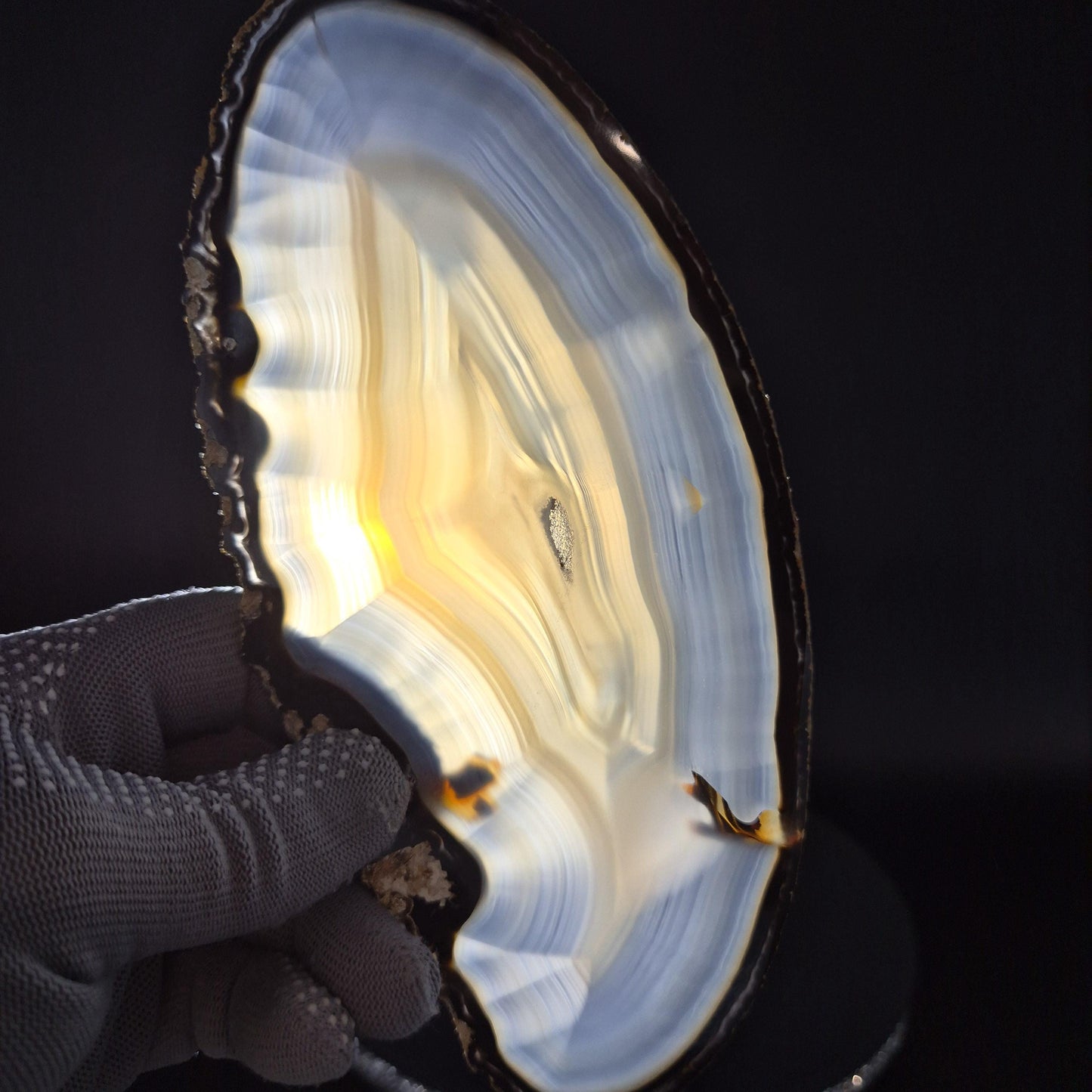Large AAA Agate Slices - Set of 4 | 7.5-8in x 4in Translucent Druzy Quartz | 2.19 lbs Statement Decor Crystal Hoarder