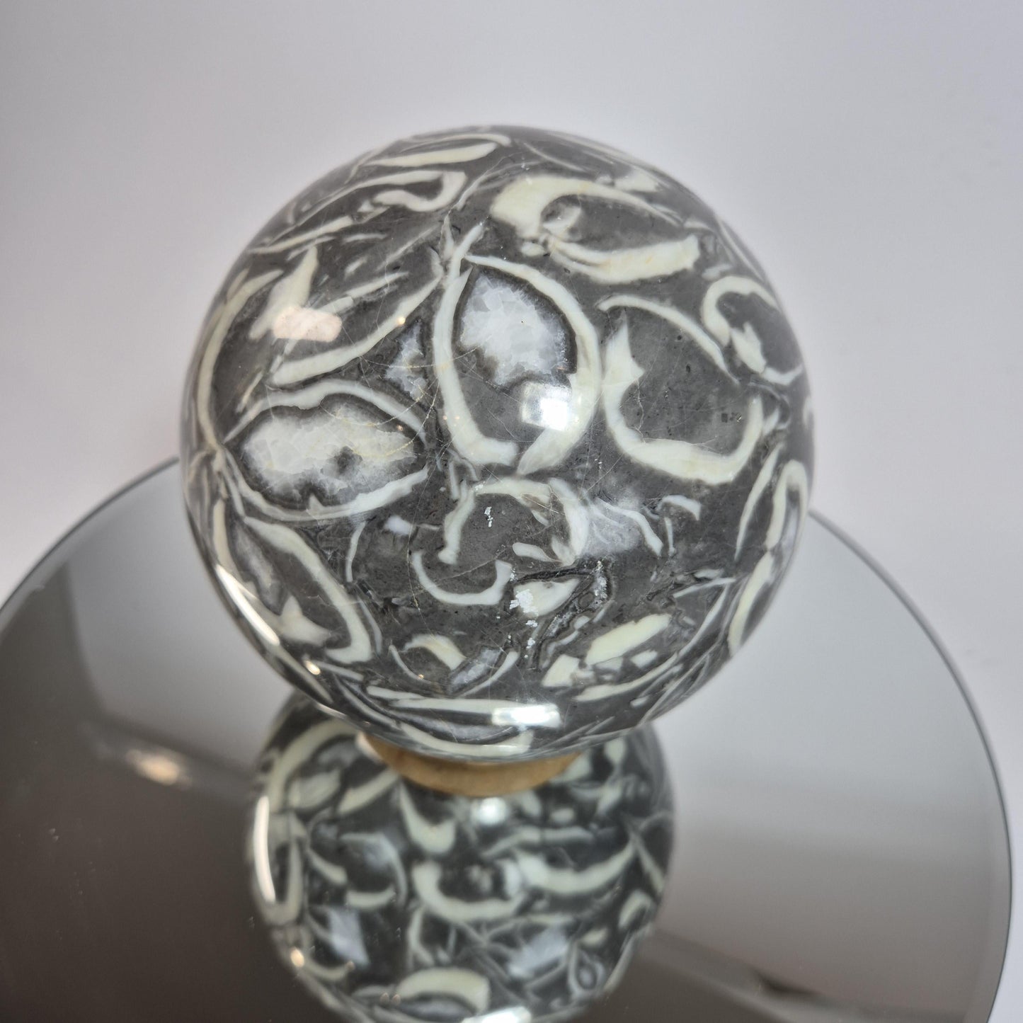 Thousand Eye Jasper Sphere - 10.5 lb  - Rare Polished Orb | Natural Pattern Jasper | Statement Mineral Sphere Crystal Hoarder