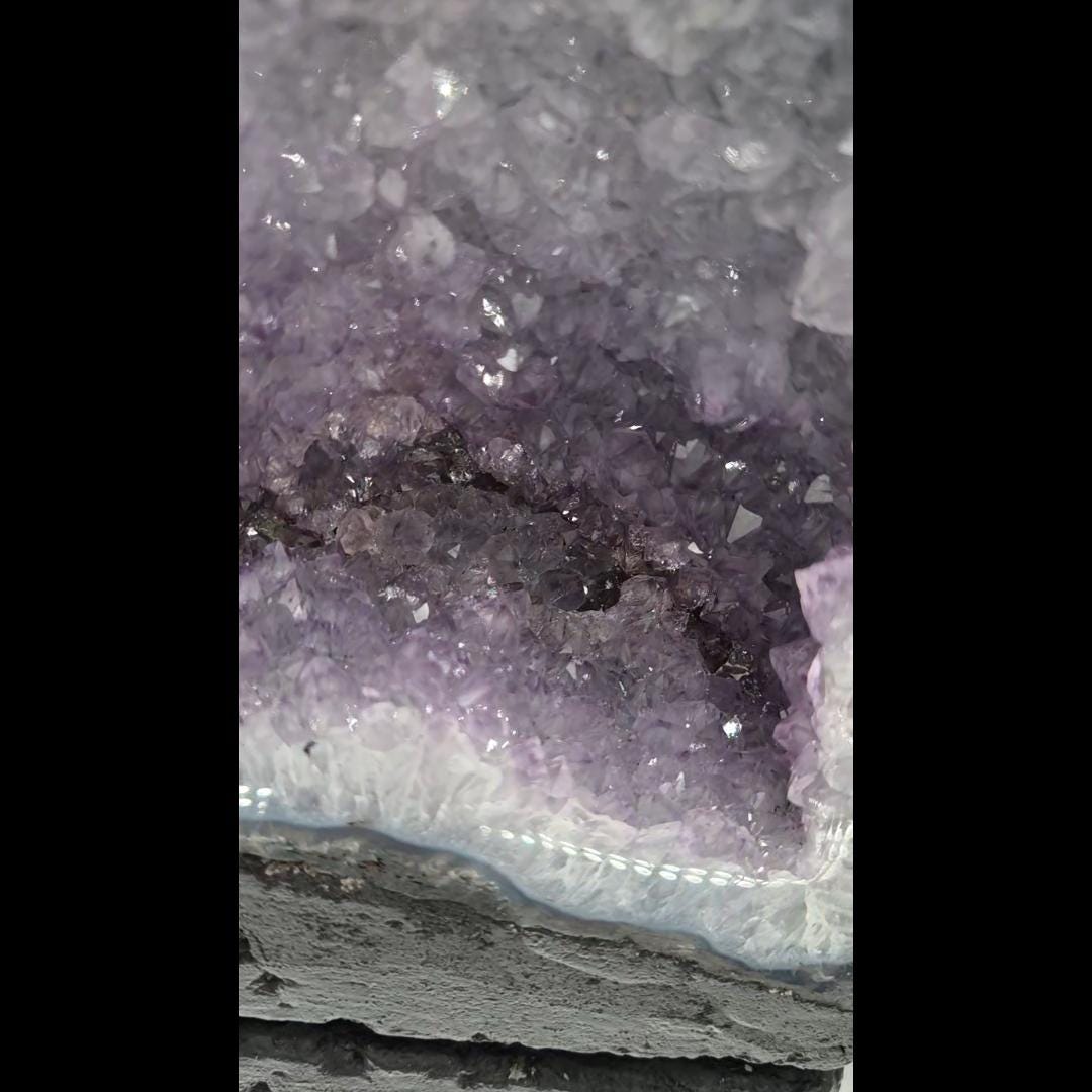 Rare Multi-Color Amethyst Cathedral - Brazilian Amethyst Geode - Natural Crystal Display Crystal Hoarder