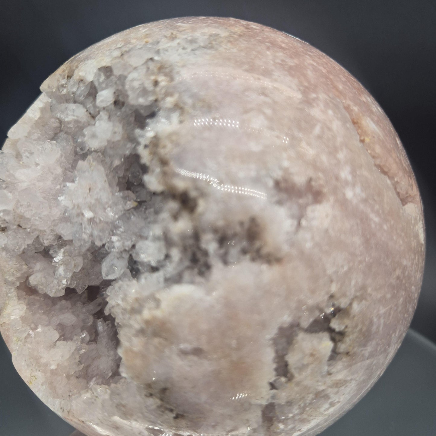 Huge AAA+ Pink Amethyst Sphere - 5 Inch (125mm) - 6.62 lbs - Brazil - Rare High-End Crystal Decor Crystal Hoarder