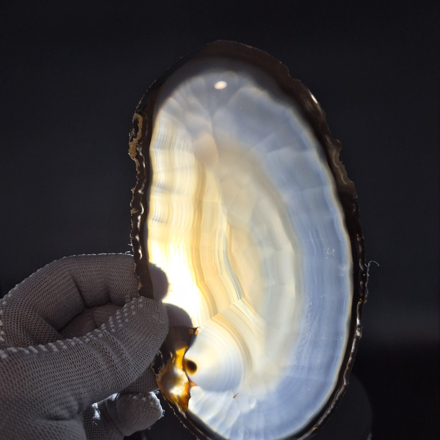 Large AAA Agate Slices - Set of 4 | 7.5-8in x 4in Translucent Druzy Quartz | 2.19 lbs Statement Decor Crystal Hoarder