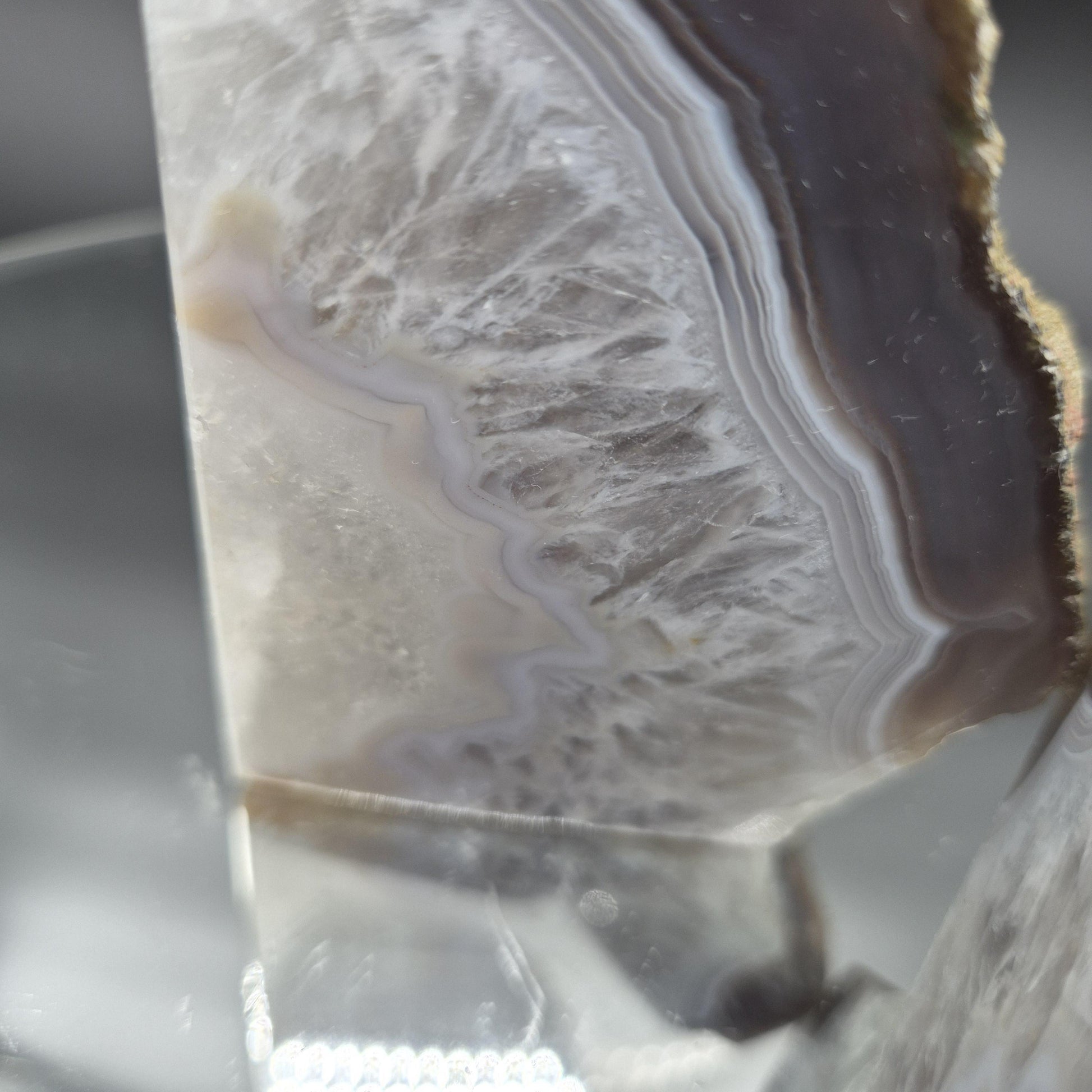 Blue Banded Agate Bookends from Brazil 3.15 lbs Crystal Hoarder