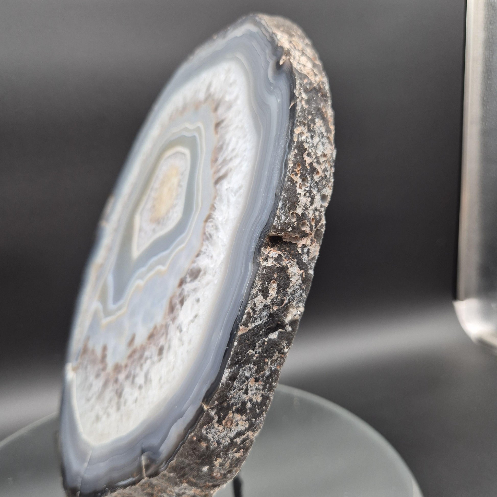 AAA+ Blue Banded Agate Slab Brazil 10.5x8.5x1 5.85 lbs Crystal Hoarder