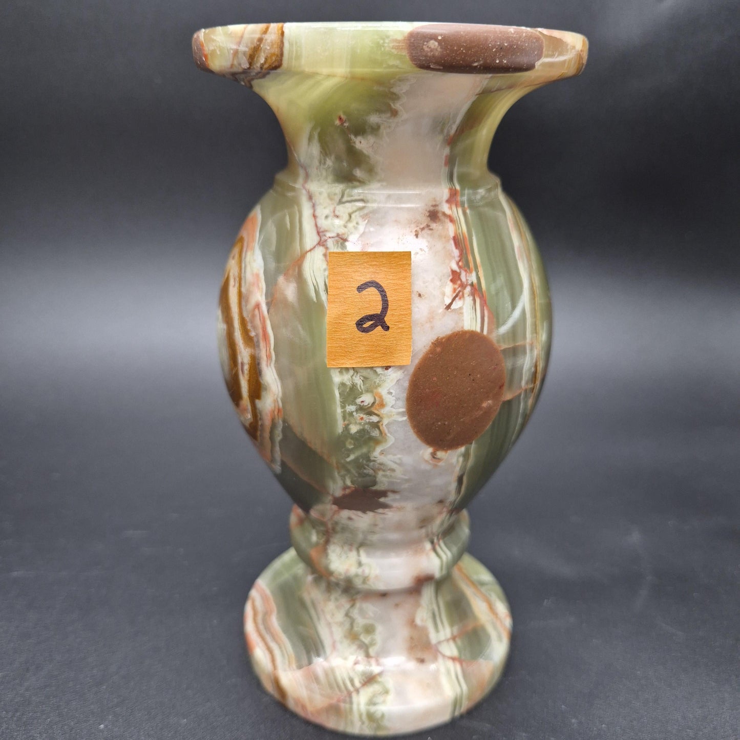 8 inch Polished Green Onyx Vase | Natural Stone Vase |  Hand Carved Onyx Vessel | Choose 1 of 2 | 4.5lbs Crystal Hoarder