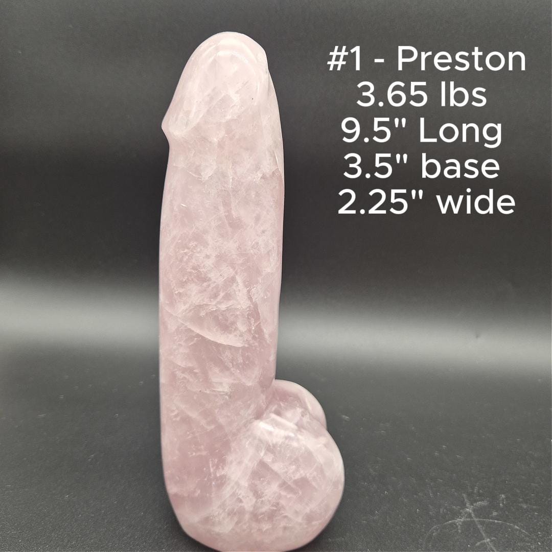 Hand Carved Rose Quartz Penis Sculpture Collection “Meet the P’s” | Pink Crystal Statement Decor | Unique Gift Idea Crystal Hoarder