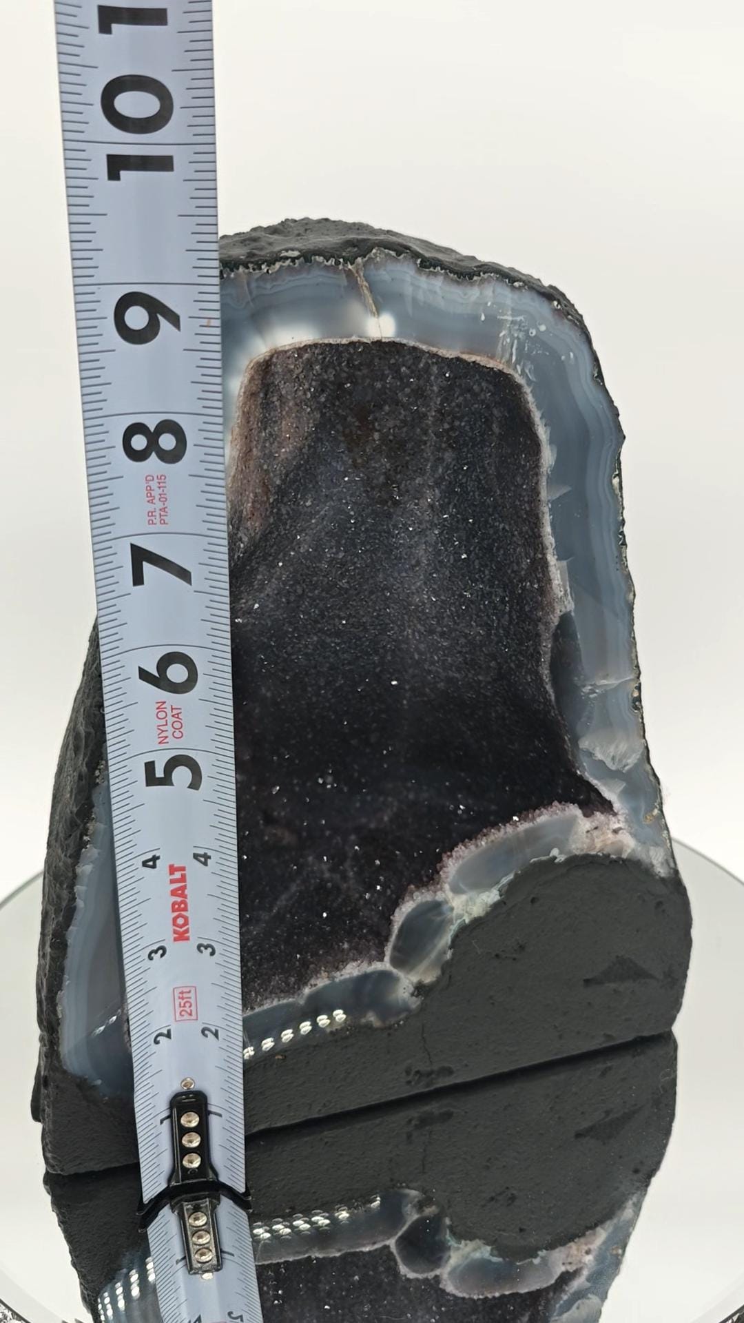 Sparkly Blue Galaxy Druzy Amethyst Geode Cathedral - Brazilian Blue Agate & Amethyst - 12.23 lbs Crystal Hoarder