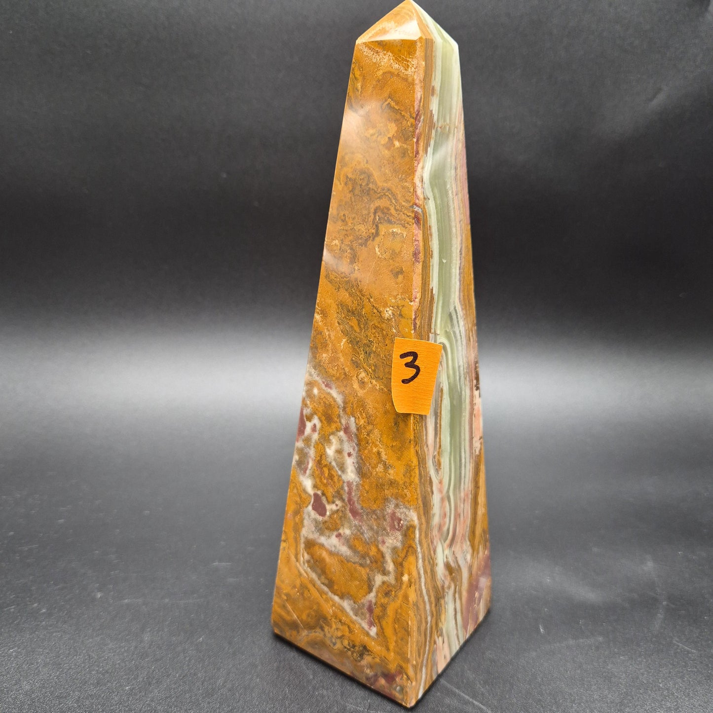 10 inch Polished Green Onyx Tower | Natural Onyx Crystal Point | Green Stone Decor | 4 Available | 4.5lbs