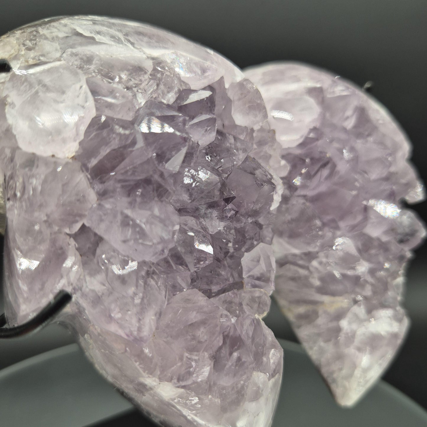 AAA+ Super Rare Amethyst Angel Wings with Green Blue Agate Brazil 7.5x6.5x2.5 4.41 lbs Crystal Hoarder
