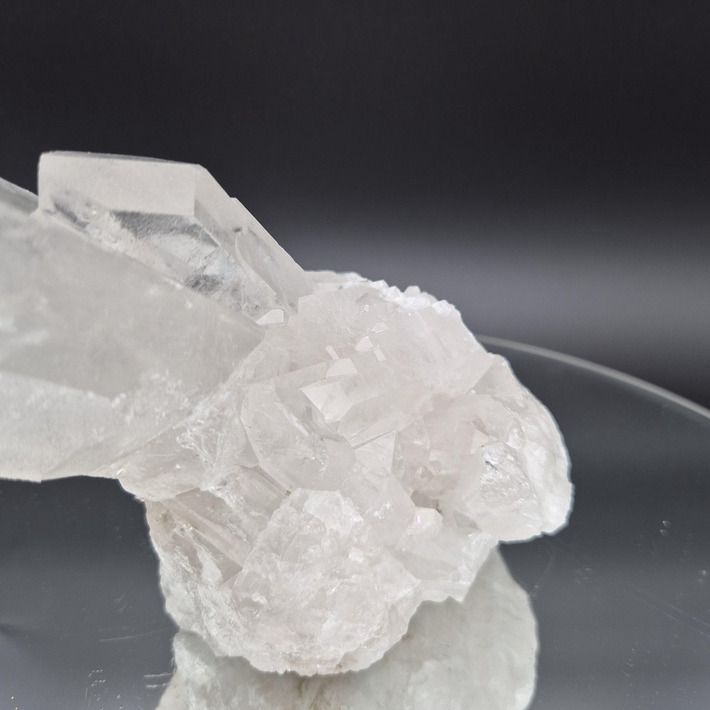 Quartz Cluster with Huge Point – Brazil – Large Natural Crystal Specimen 2.27lbs Crystal Hoarder
