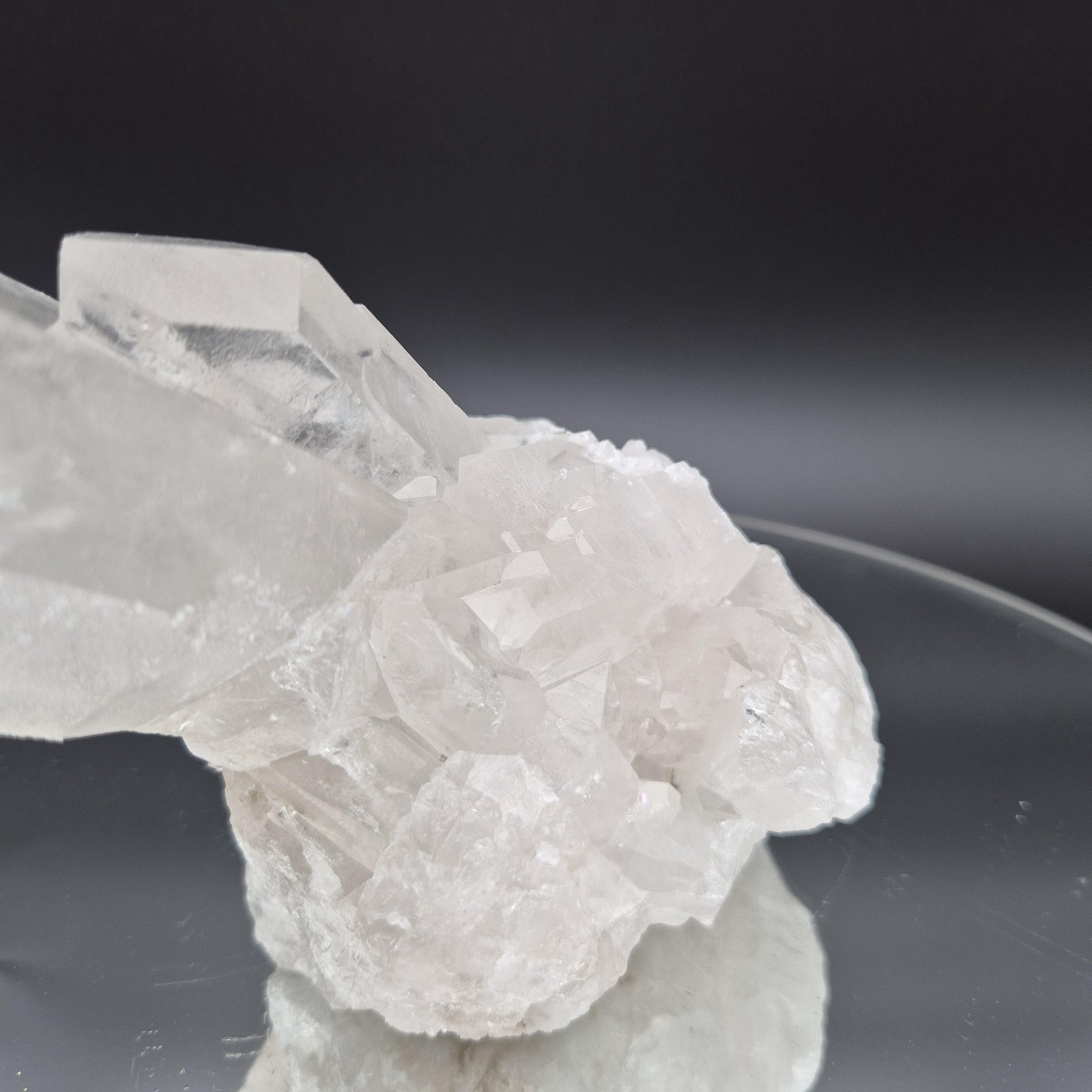 Quartz Cluster with Huge Point – Brazil – Large Natural Crystal Specimen 2.27lbs Crystal Hoarder
