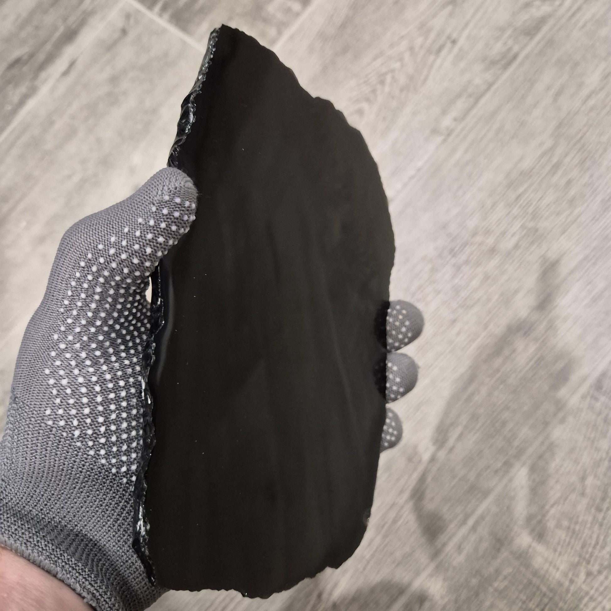 Black Obsidian Scrying Mirror 7.5x5 inch | Live Edge Polished Volcanic Glass Divination Mirror | 1.19 lbs Crystal Hoarder