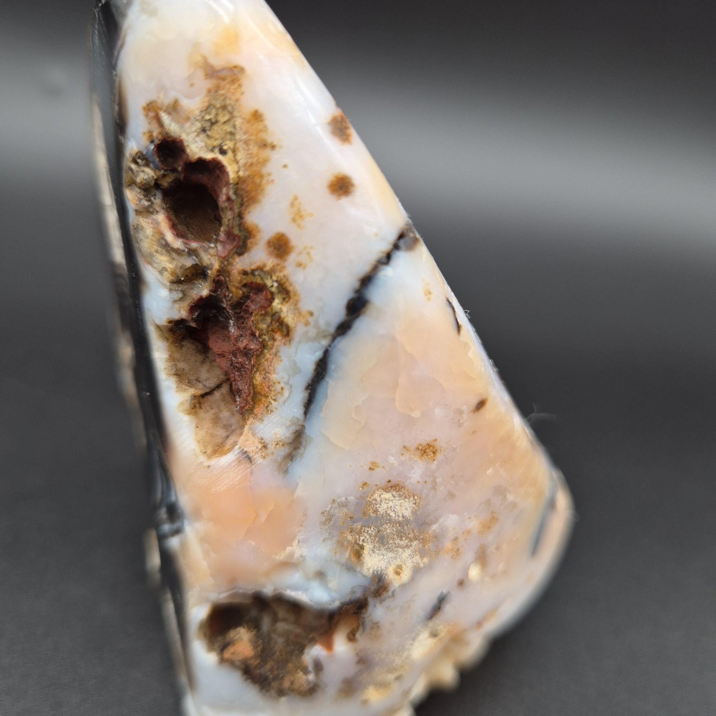 Super Rare Light Citrine Quartz Pink Blue Purple Black Agate Uruguay 1.14 lbs Crystal Hoarder