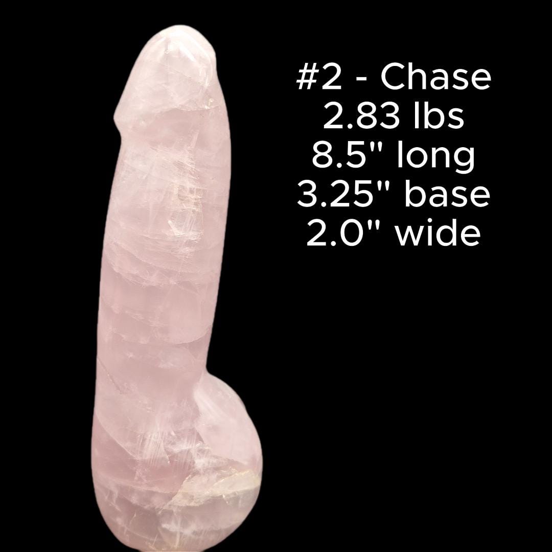 Rose Quartz Penis Sculpture Set | Hand Carved Crystal Collection | Funny Gift | Pink Crystal Decor | Meet the C’s Series Crystal Hoarder