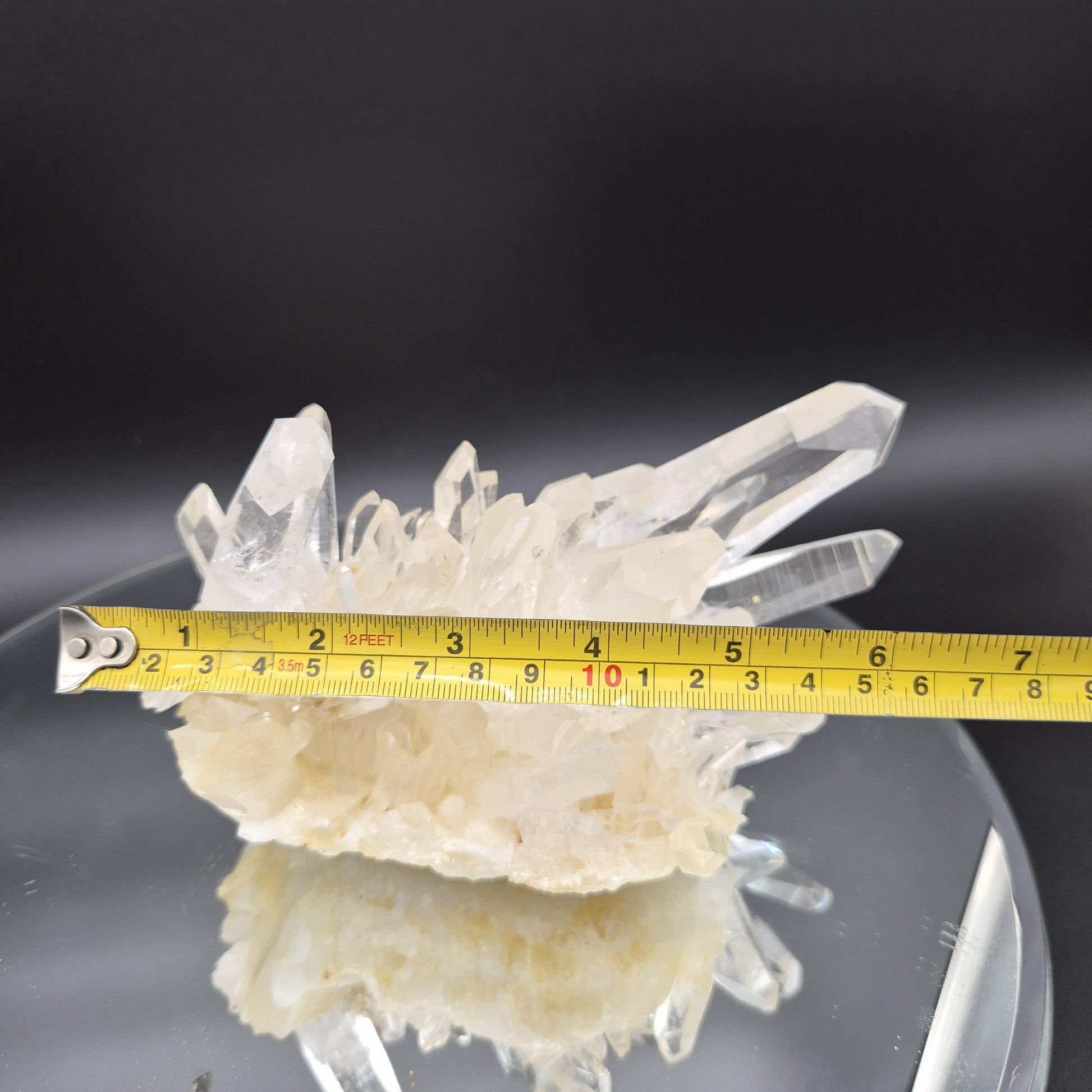 Museum Grade AAA+ Golden Healer Water Clear Lemurian Quartz Cluster 7x4x4 2.91 lbs Colombia Crystal Hoarder