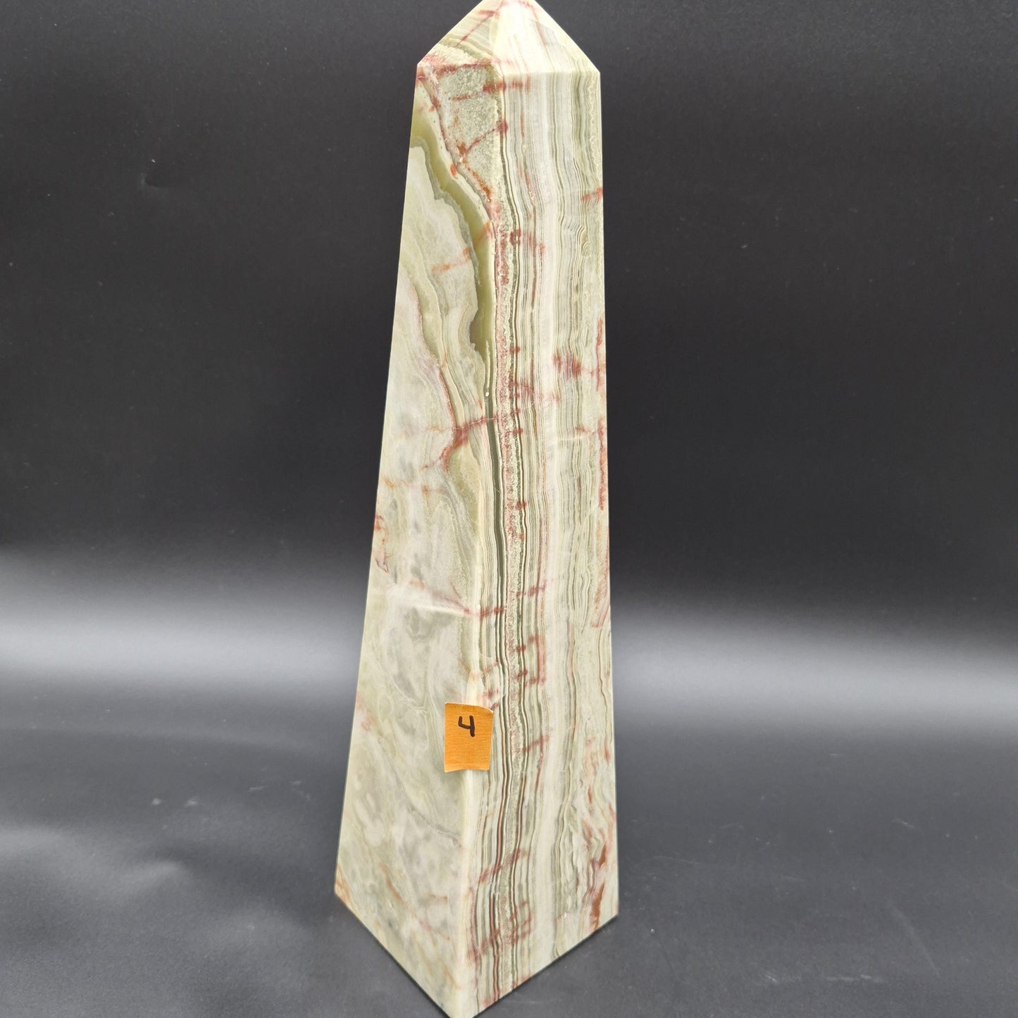 16 inch Polished Green Onyx Crystal Tower | Natural Stone Decor | Collector Specimen |  12lbs Crystal Hoarder