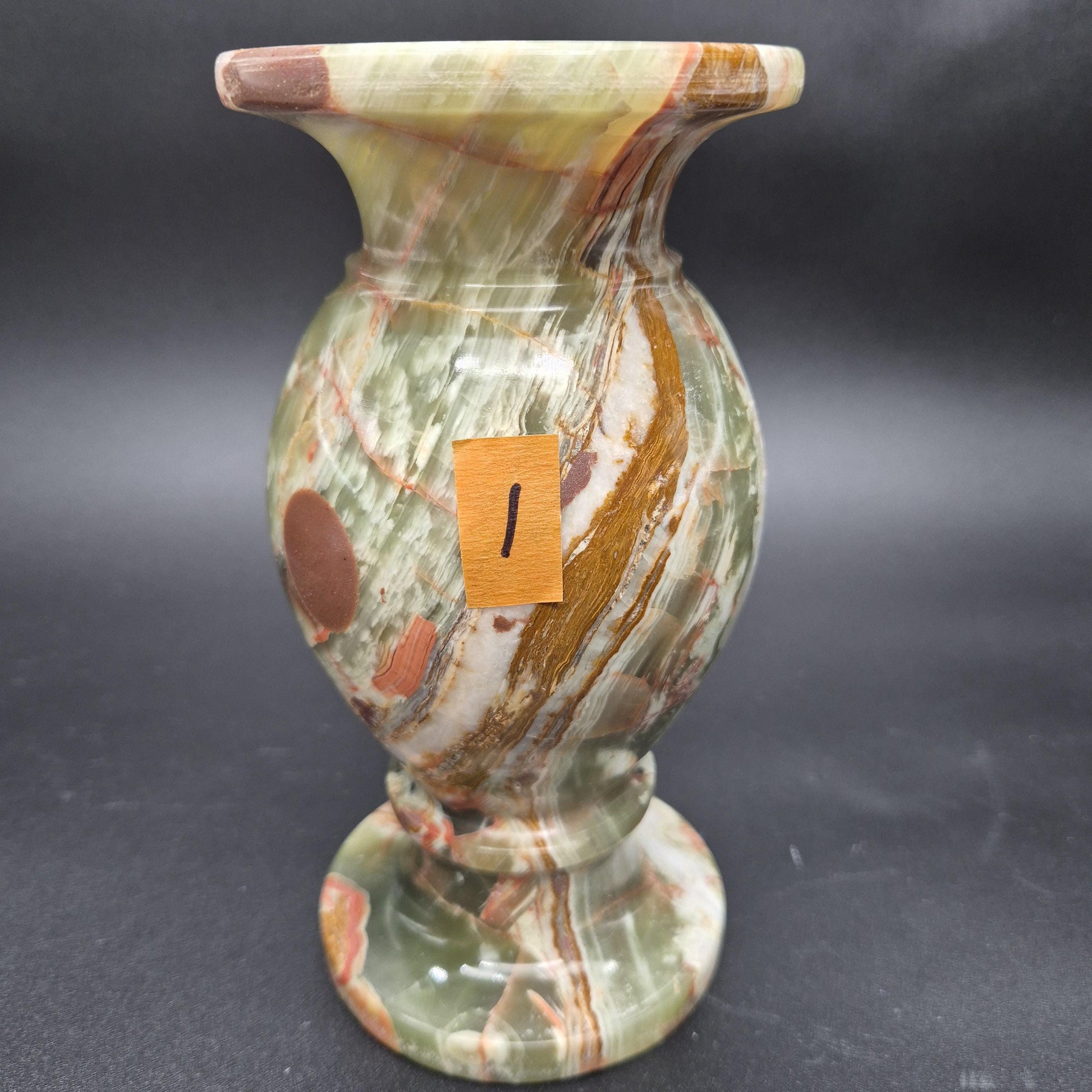8 inch Polished Green Onyx Vase | Natural Stone Vase |  Hand Carved Onyx Vessel | Choose 1 of 2 | 4.5lbs Crystal Hoarder