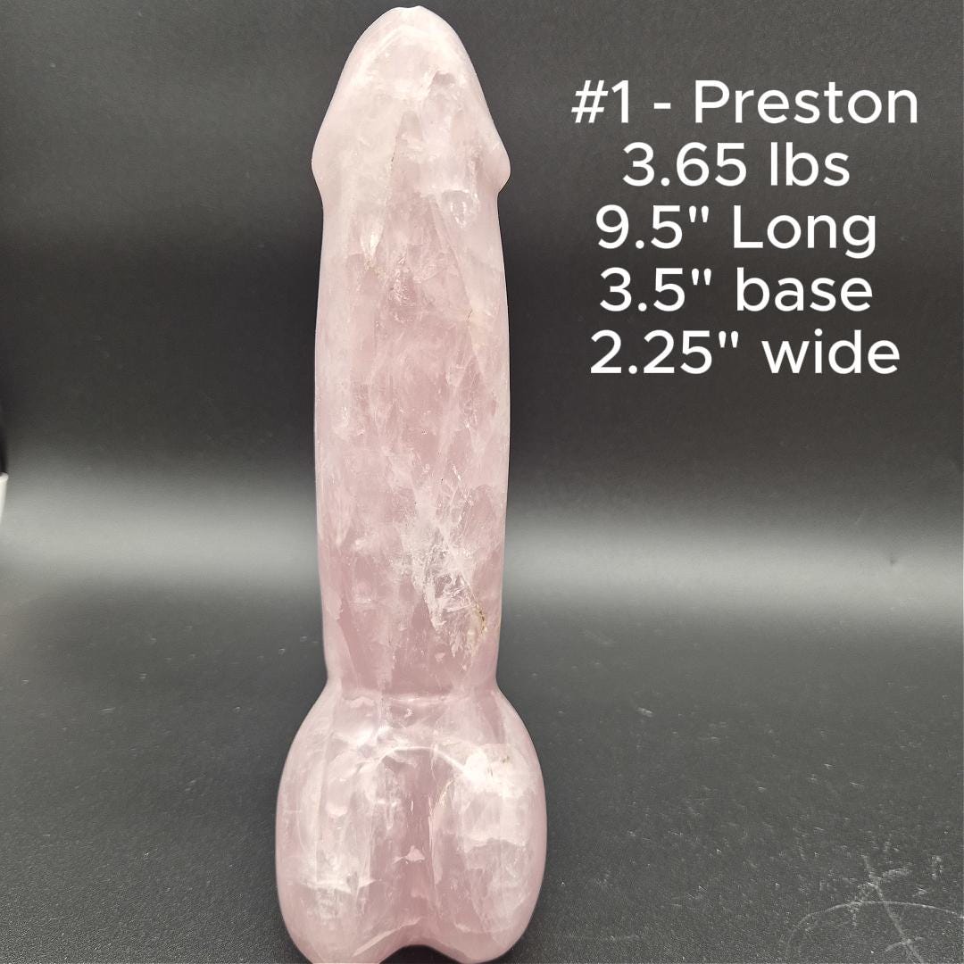 Hand Carved Rose Quartz Penis Sculpture Collection “Meet the P’s” | Pink Crystal Statement Decor | Unique Gift Idea Crystal Hoarder