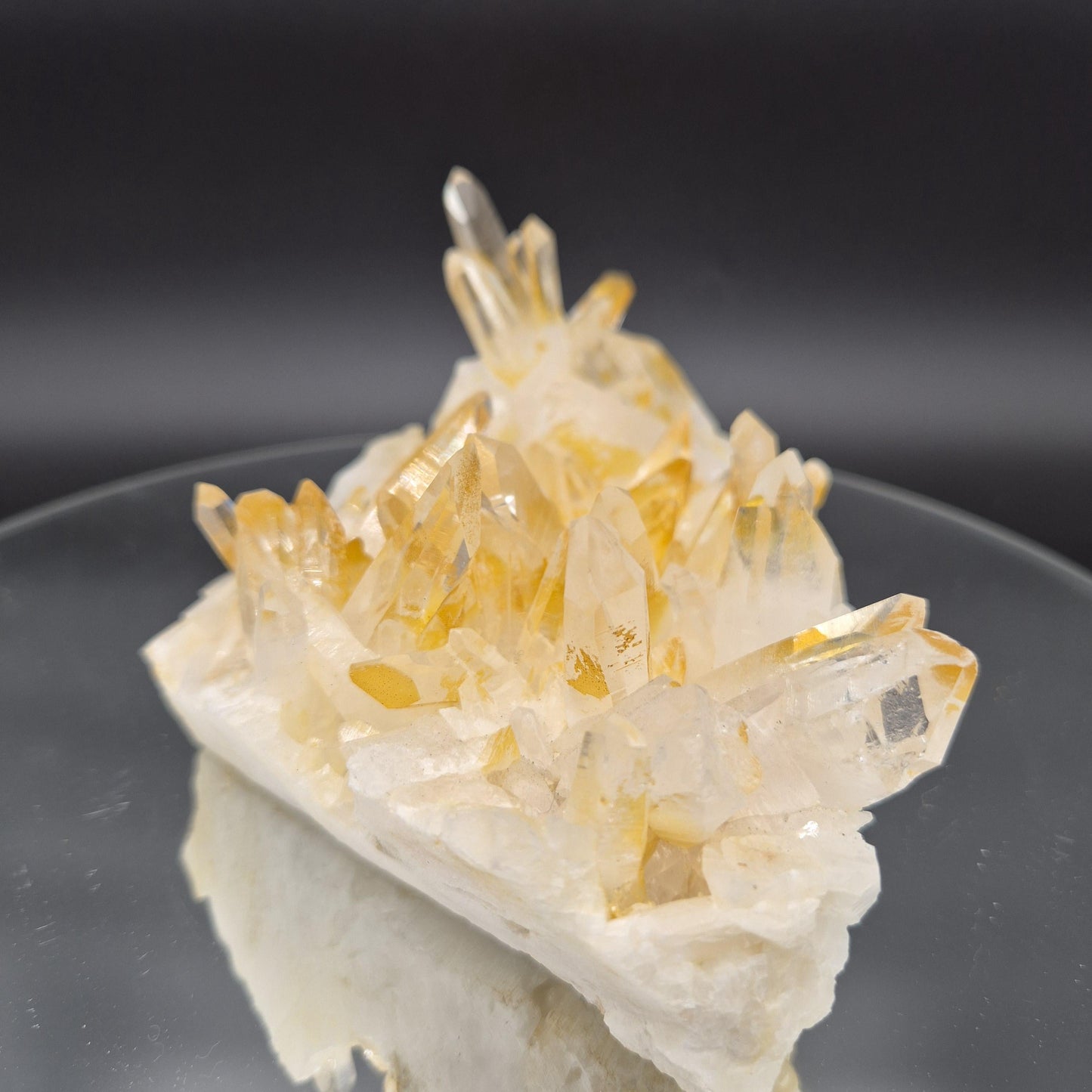AAA+ Museum Grade Lemurian Golden Healer Quartz Cluster - Colombia | Water Clear Points | 8.5 x 4.5in | 2.55 lbs Crystal Hoarder