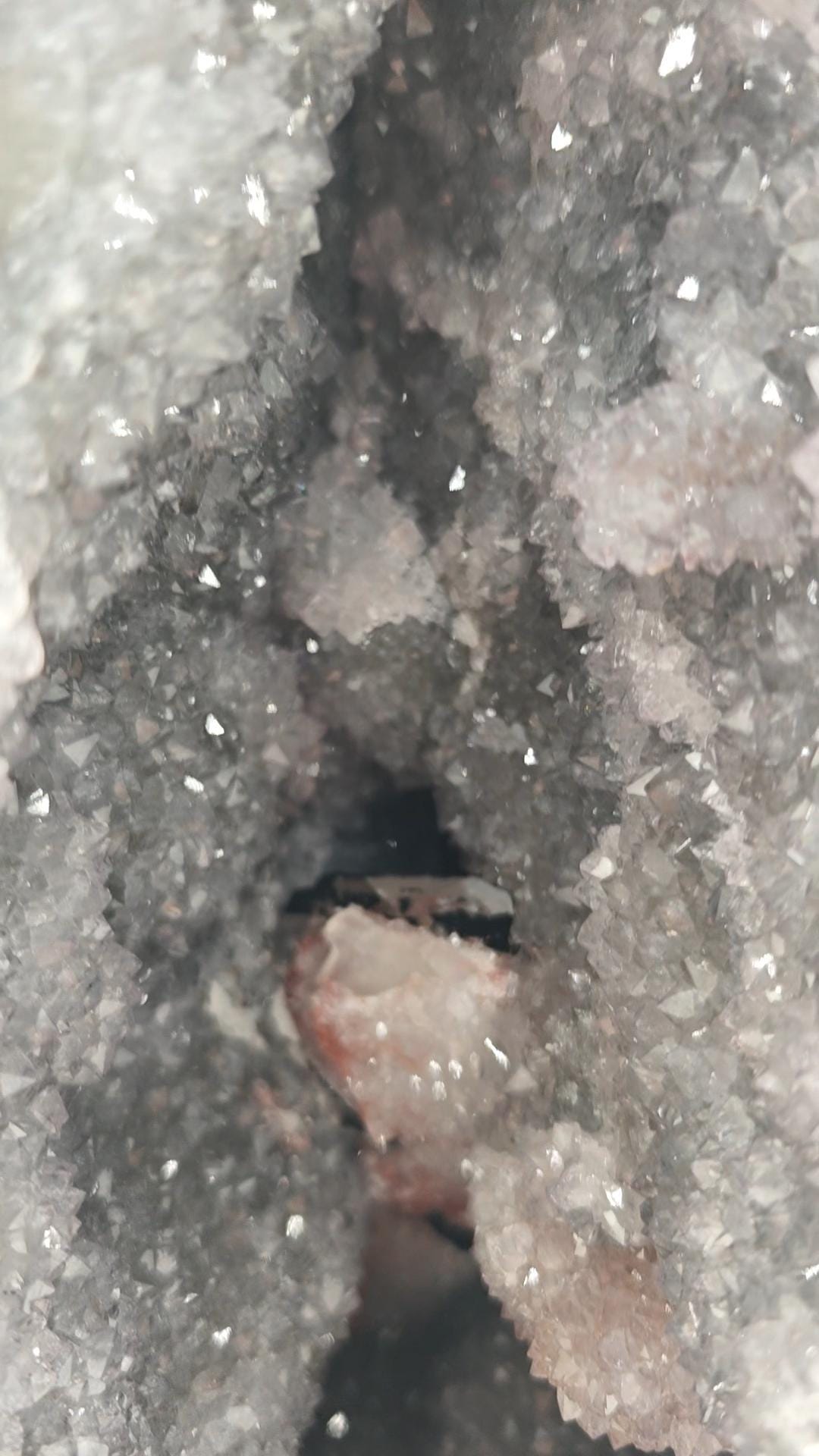Very Rare Deep Druzy Amethyst with Calcite and Red and Black Hematite - Brazilian Mineral Specimen - 24.8 lbs Crystal Hoarder