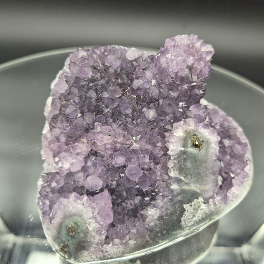 Mini Mountain Amethyst with Stalactite - Uruguay Crystal Specimen - 4 x 3.5in - 1.45 lbs - Natural Collector Display Crystal Hoarder