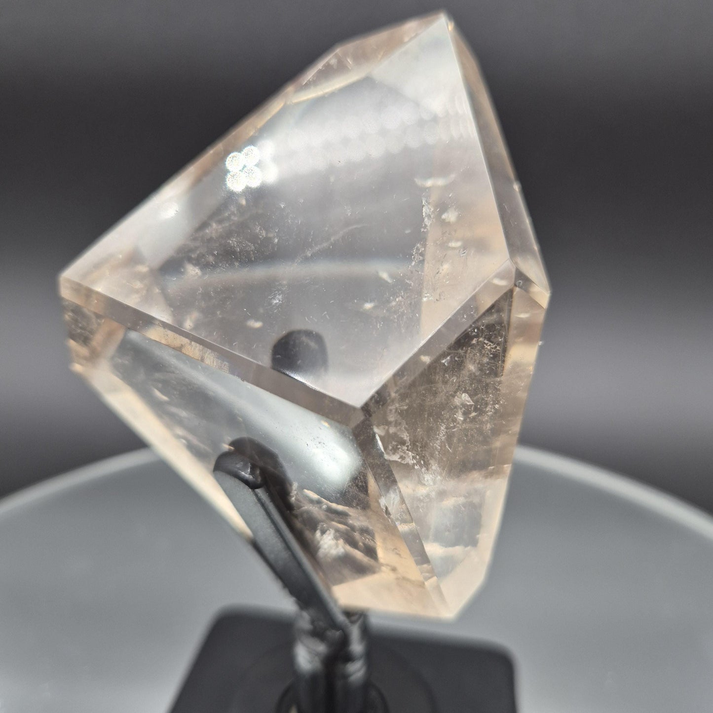 AAA+ Light Smoky Quartz on Stand - 6 x 4in, 1.49 lbs - Brazilian Quartz Display Specimen, Natural Crystal Décor Crystal Hoarder