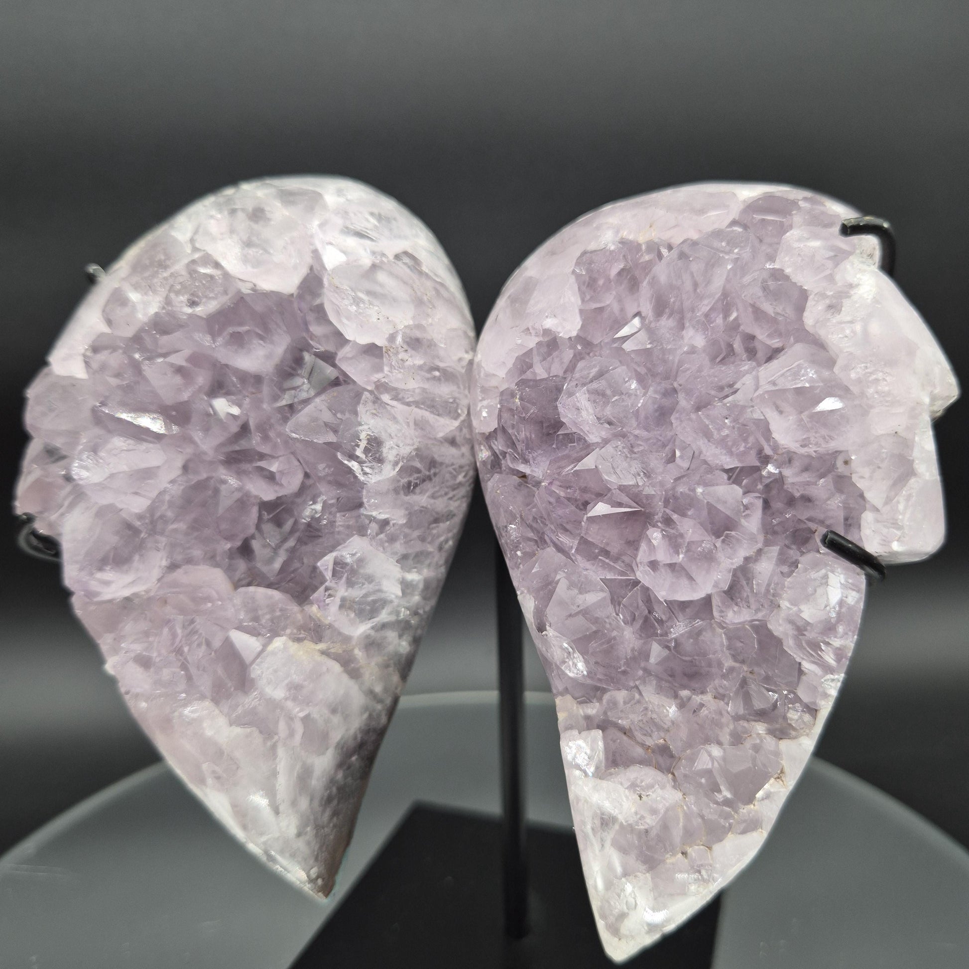 AAA+ Super Rare Amethyst Angel Wings with Green Blue Agate Brazil 7.5x6.5x2.5 4.41 lbs Crystal Hoarder