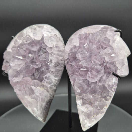 AAA+ Super Rare Amethyst Angel Wings with Green Blue Agate Brazil 7.5x6.5x2.5 4.41 lbs Crystal Hoarder
