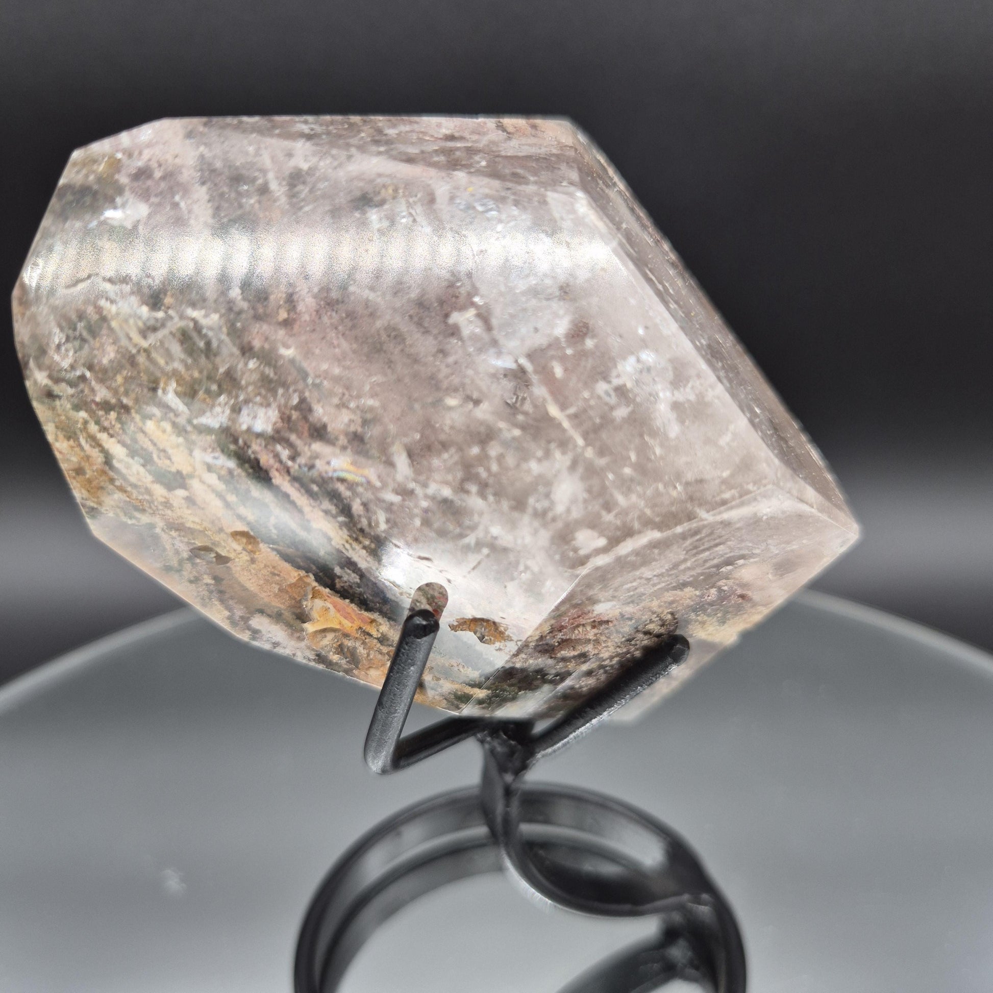 AAA+ Light Smoky Quartz Garden Inclusion (Lodolite) - 0.94 lbs - 5 x 3in - Scenic Phantom Quartz - Brazil Crystal Crystal Hoarder