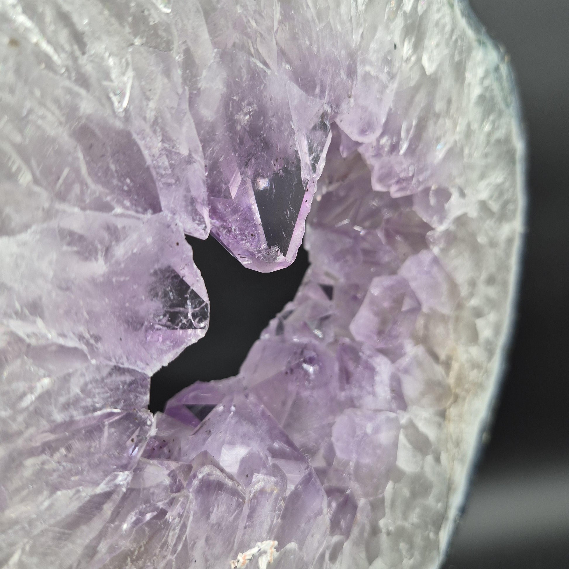 Amethyst Portal Brazil with Clear Purple Crystal Points Large Slab 9.59 lb 13x9.5x1.5 Statement Display Specimen Crystal Hoarder