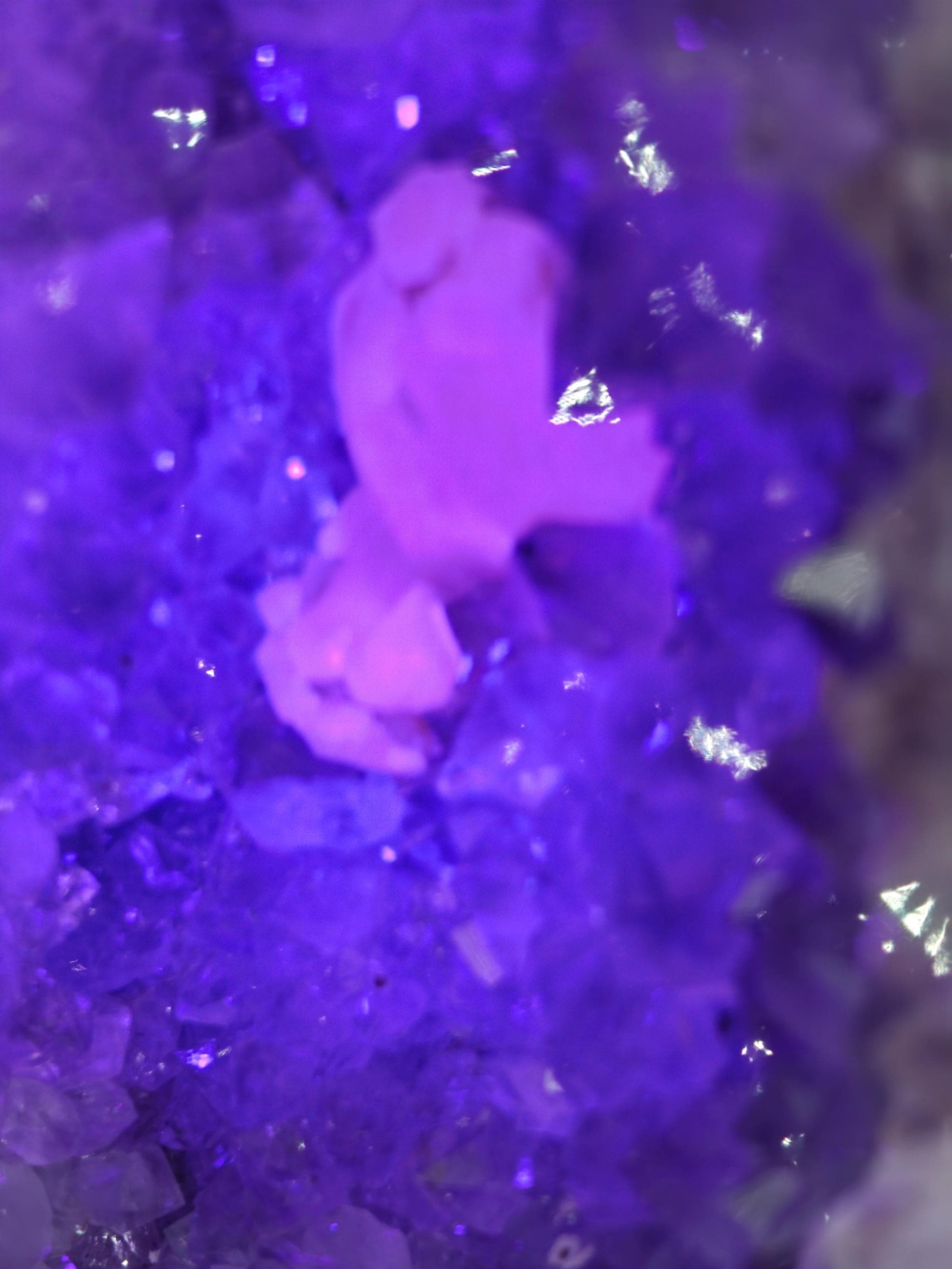 Large Amethyst Cathedral Cave - 25.15 lbs Brazilian Amethyst with UV Reactive Calcite | Statement Crystal Display Crystal Hoarder