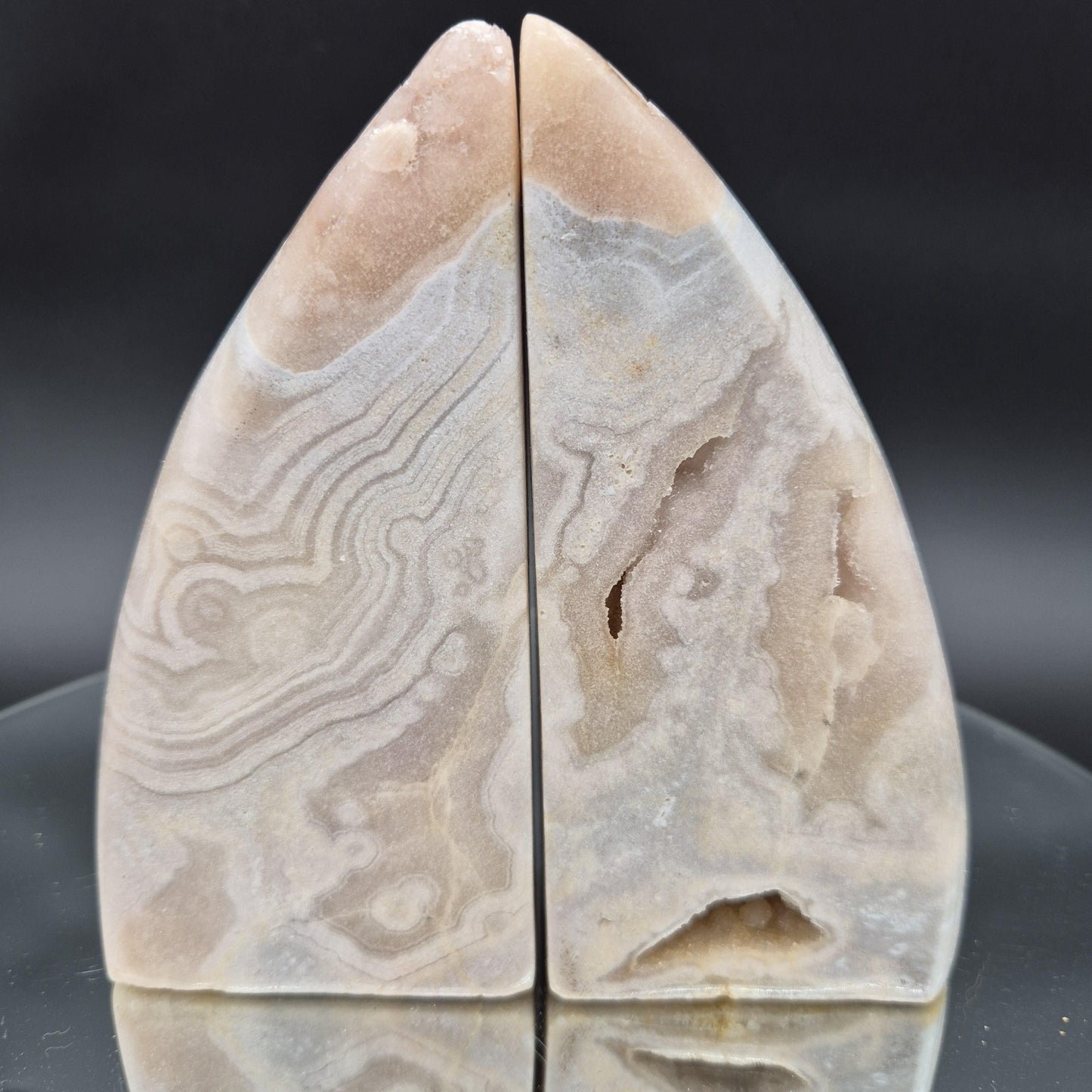 Rare AAA+ Pink Amethyst Geode Bookends | Brazilian Crystal Bookends | 3.99 lbs Crystal Hoarder