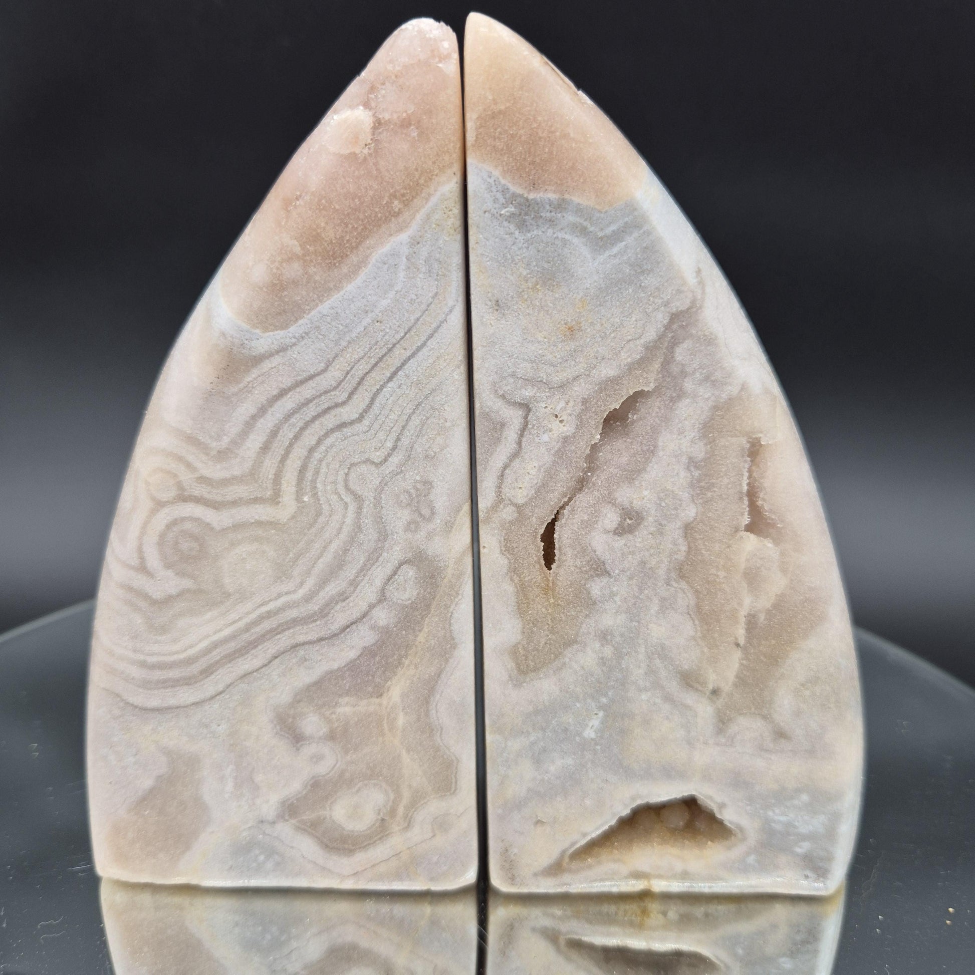 Rare AAA+ Pink Amethyst Geode Bookends | Brazilian Crystal Bookends | 3.99 lbs Crystal Hoarder