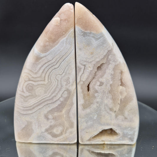 Rare AAA+ Pink Amethyst Geode Bookends | Brazilian Crystal Bookends | 3.99 lbs Crystal Hoarder